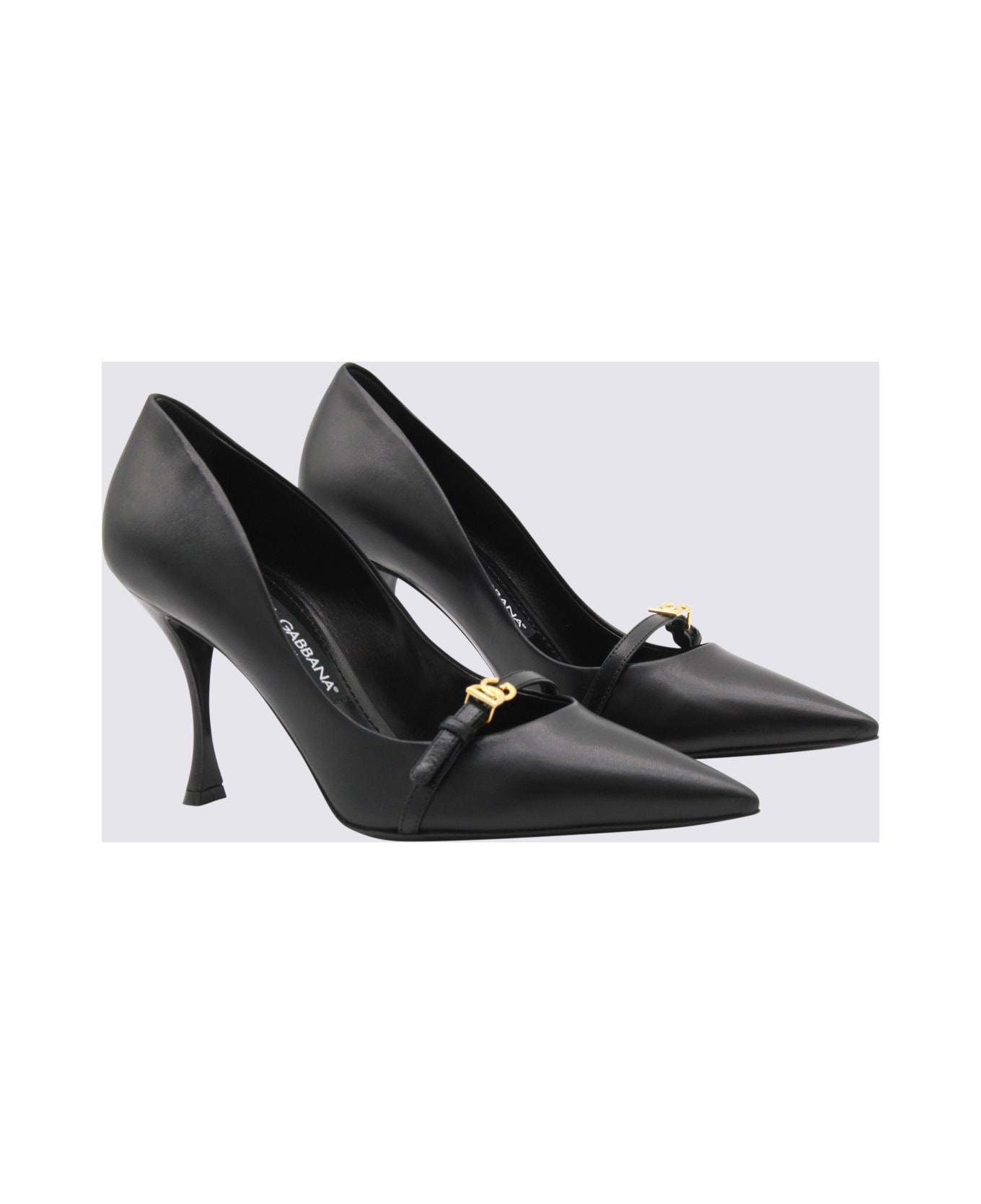Dolce 
Gabbana Black Leather Pumps - Black