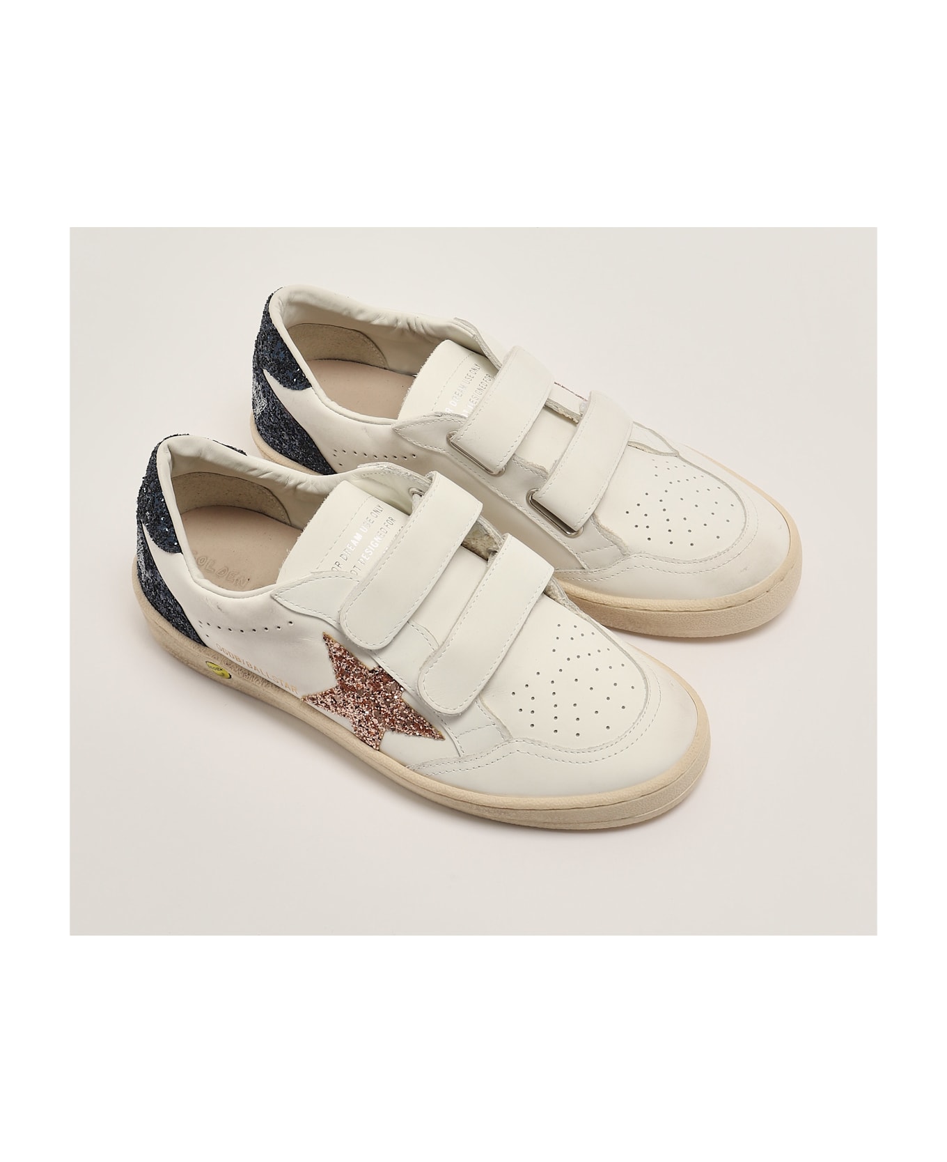 Golden Goose Ballstar Strap Sneaker - BIANCO-ORO