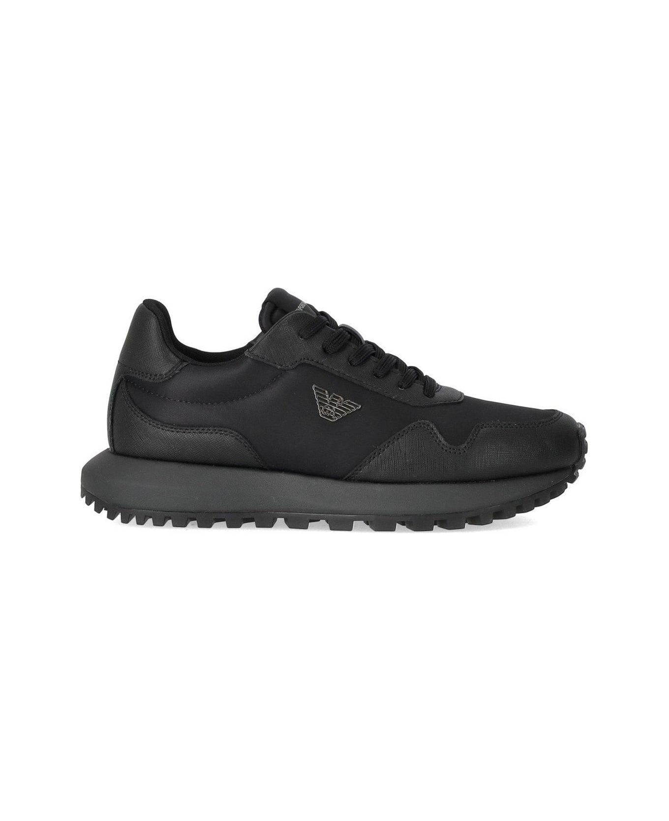 Emporio Armani Sustainability Low-top Sneakers - Black