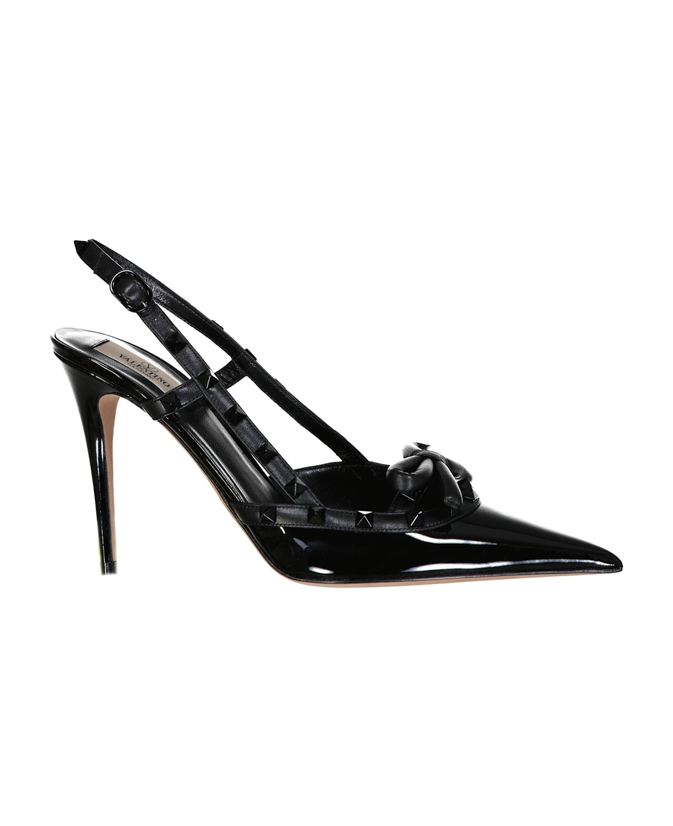 Valentino Garavani Garavani Rockstud Leather Slingback Pumps - Black