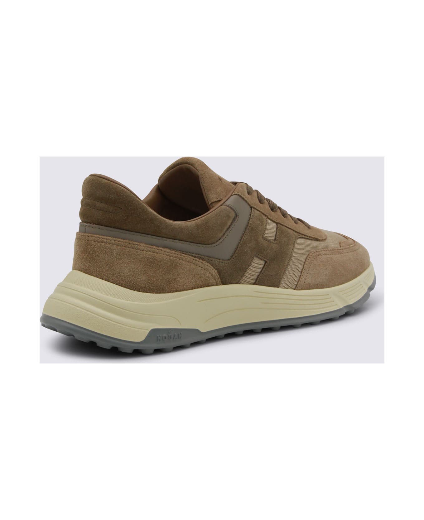 Hogan Beige Leather Sneakers - Beige