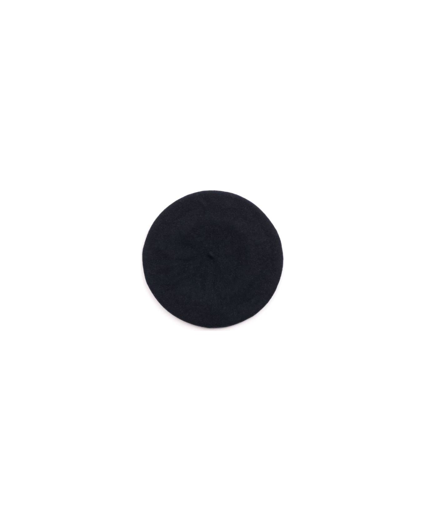 Maison Margiela Four Stitch-logo Knitted Beret - Blue