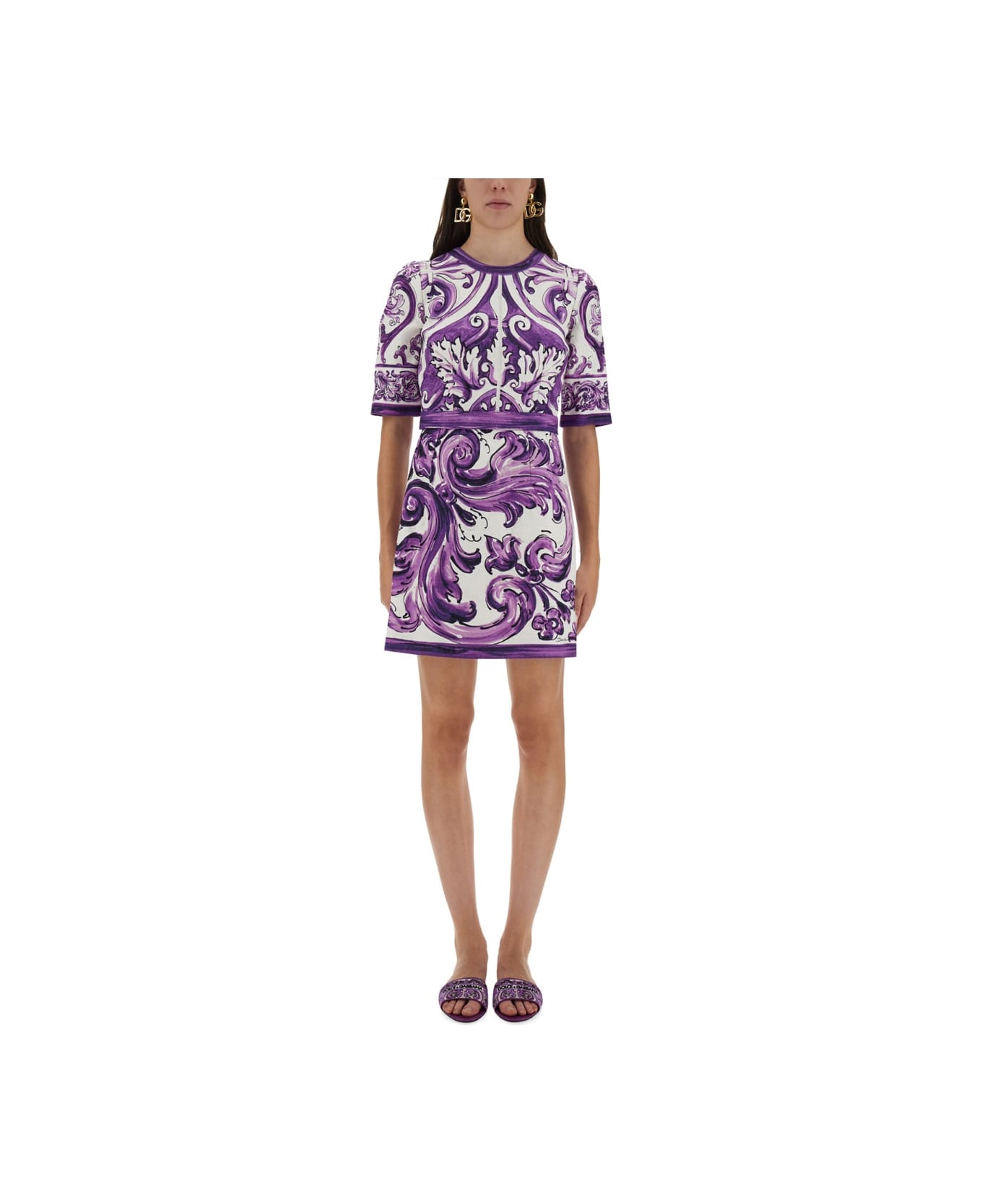 Dolce 
Gabbana Majolica Print Mini Dress - MULTICOLOUR