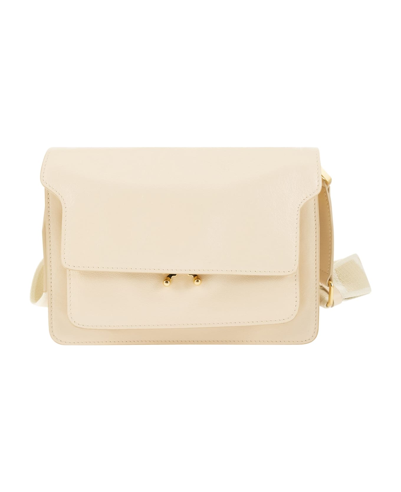 Marni Trunk Soft - Medium Shoulder Bag - Cream