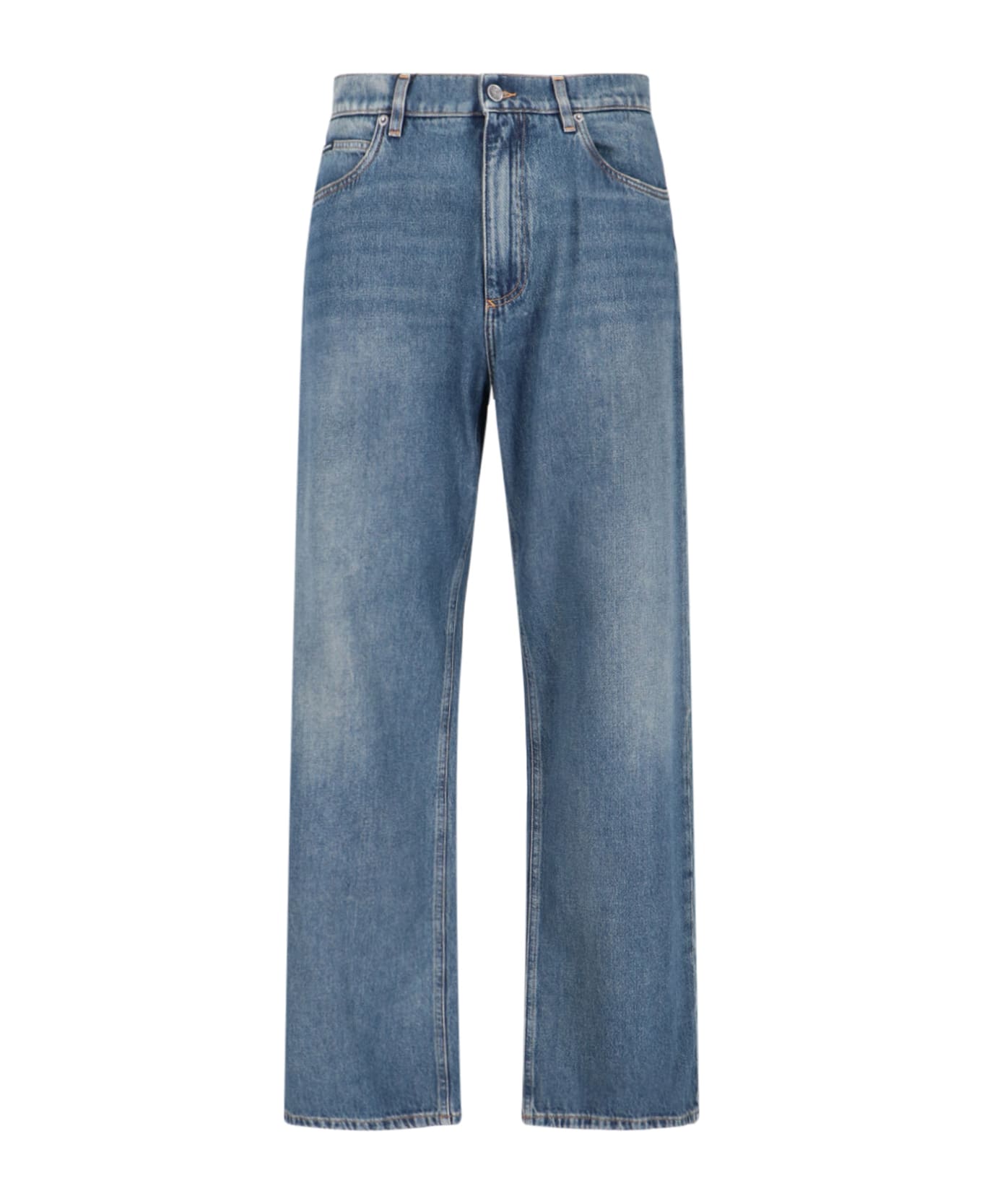 Dolce 
Gabbana Logo Wide Jeans - Blue