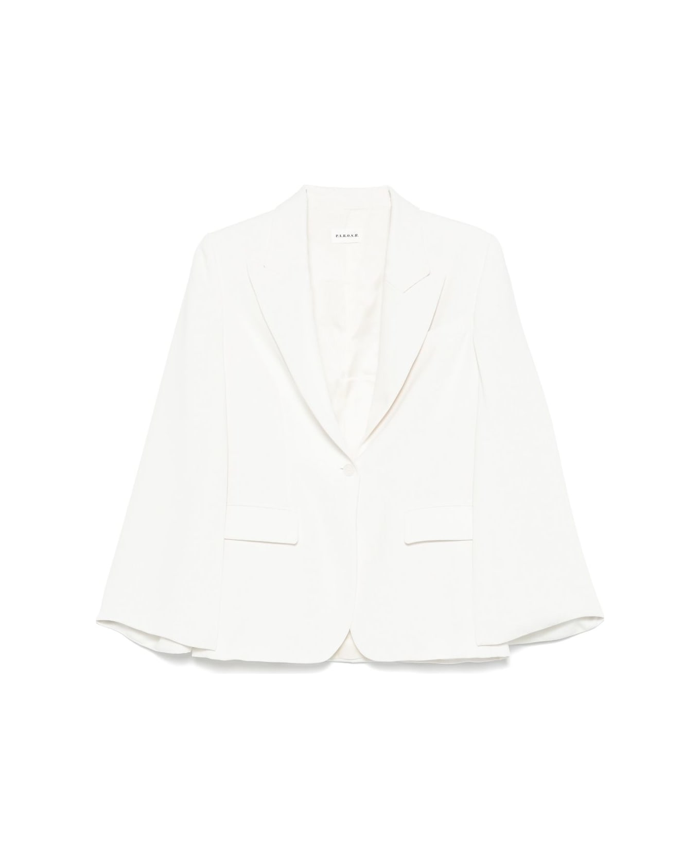 Parosh Single-breasted Blazer Jacket - Cream