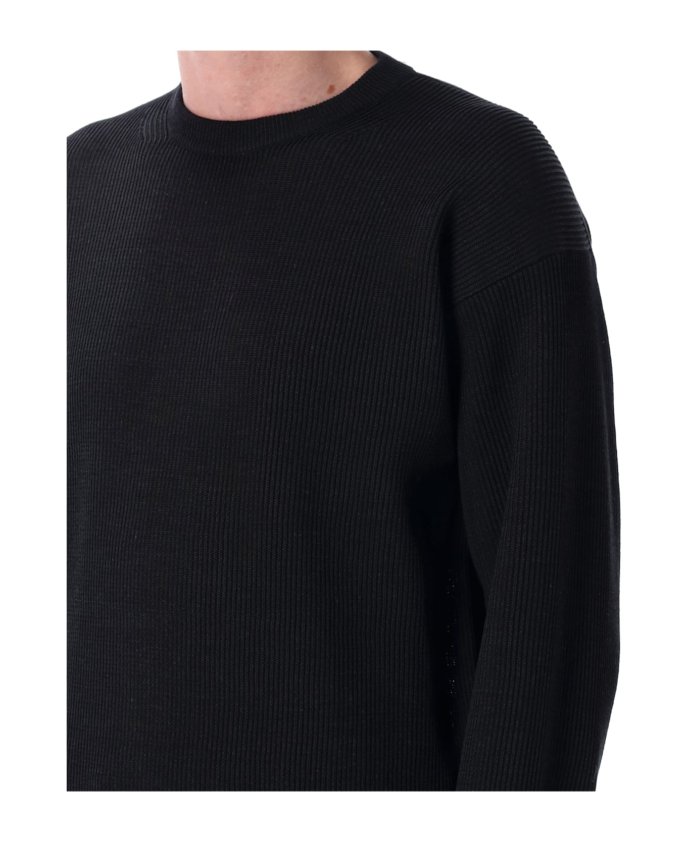Auralee Flat Yarn Sweatshirt - BLACK