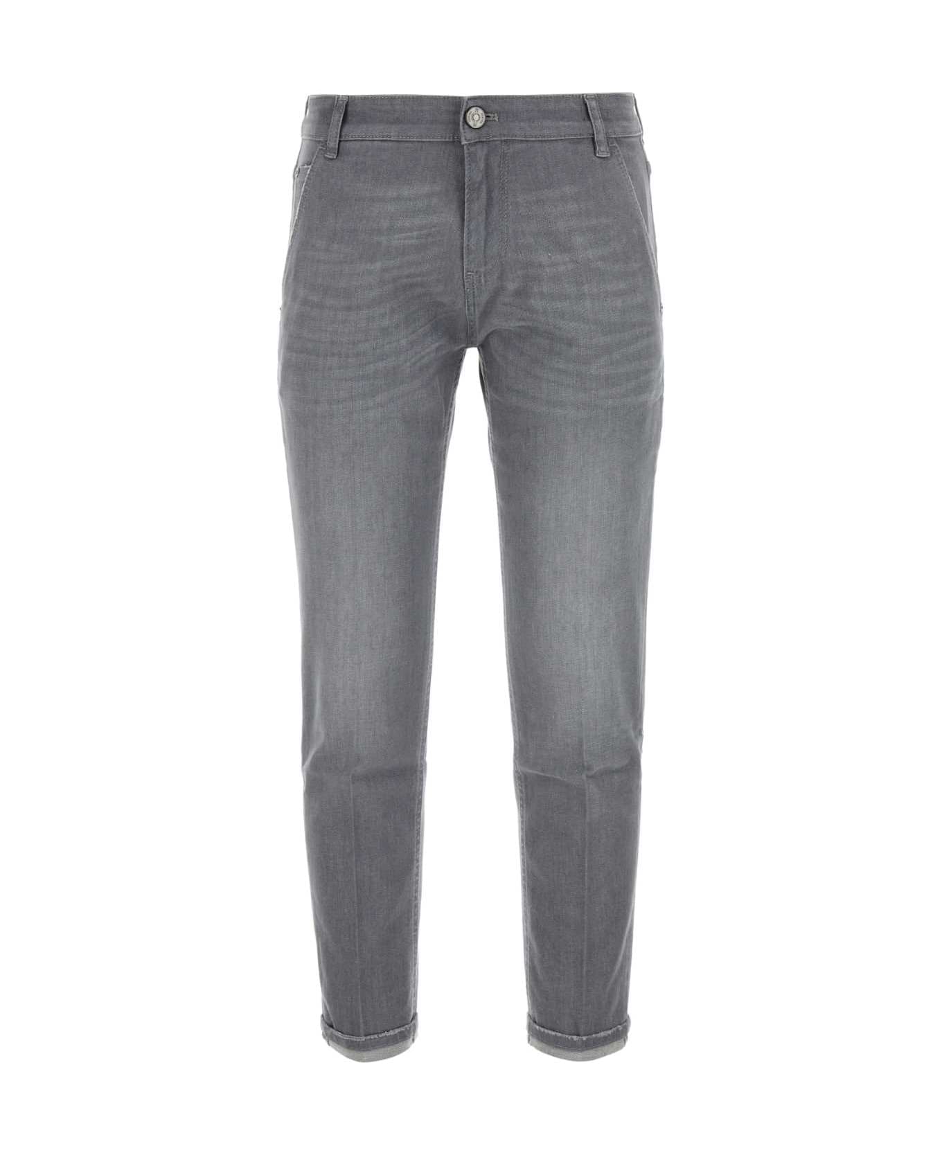 PT01 Grey Stretch Denim Indie Jeans - GRIGIO