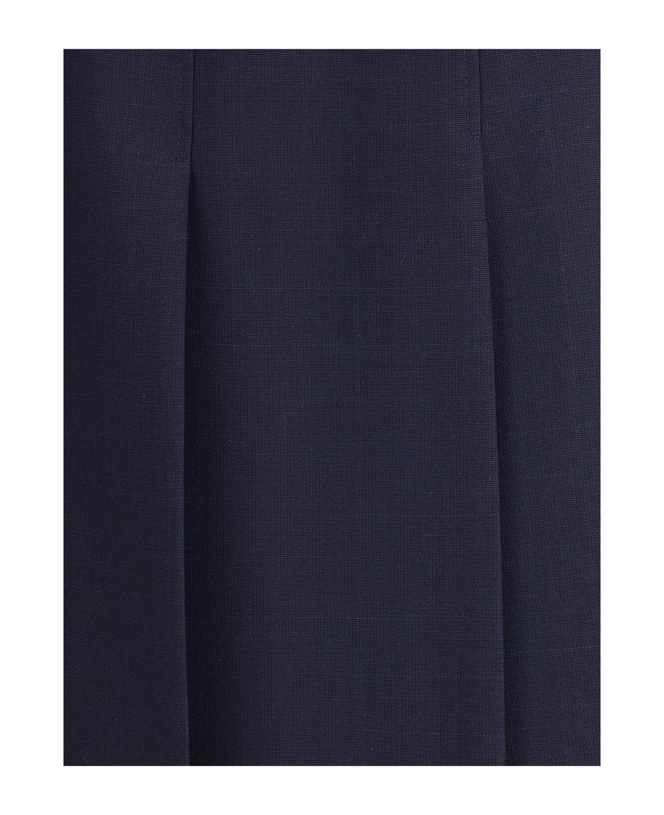 Prada Virgin Wool Midi Skirt