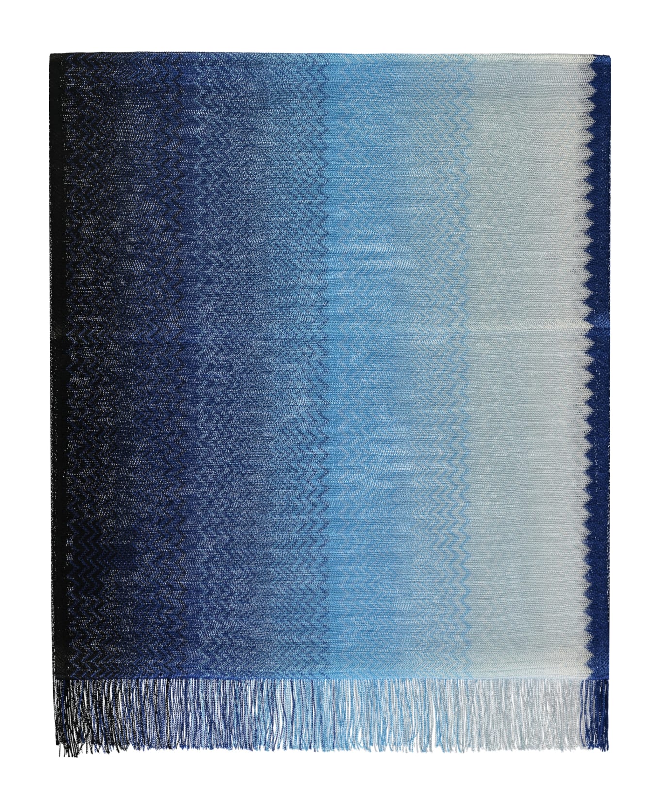 Missoni Fringed Scarf - blue スカーフ＆ストール