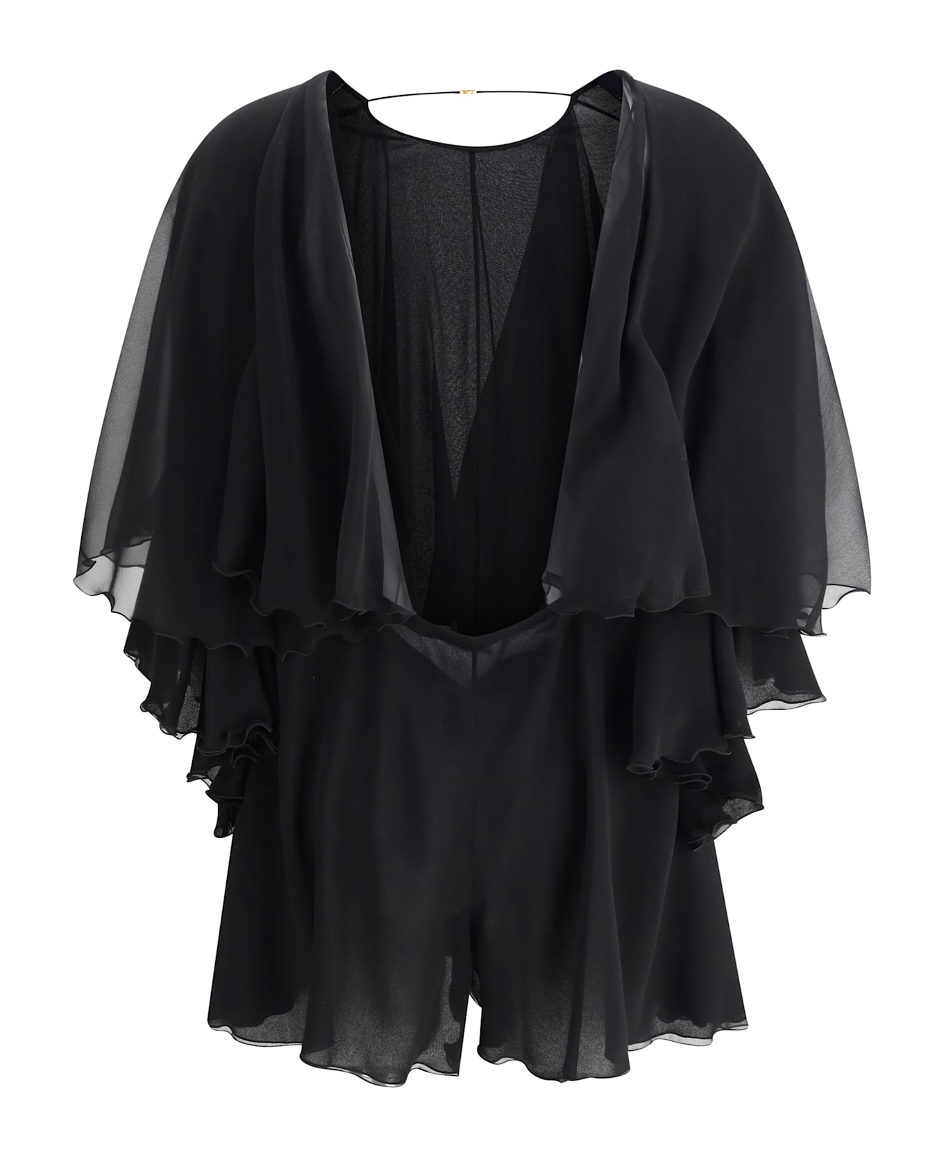 Saint Laurent Silk Crepe Playsuit