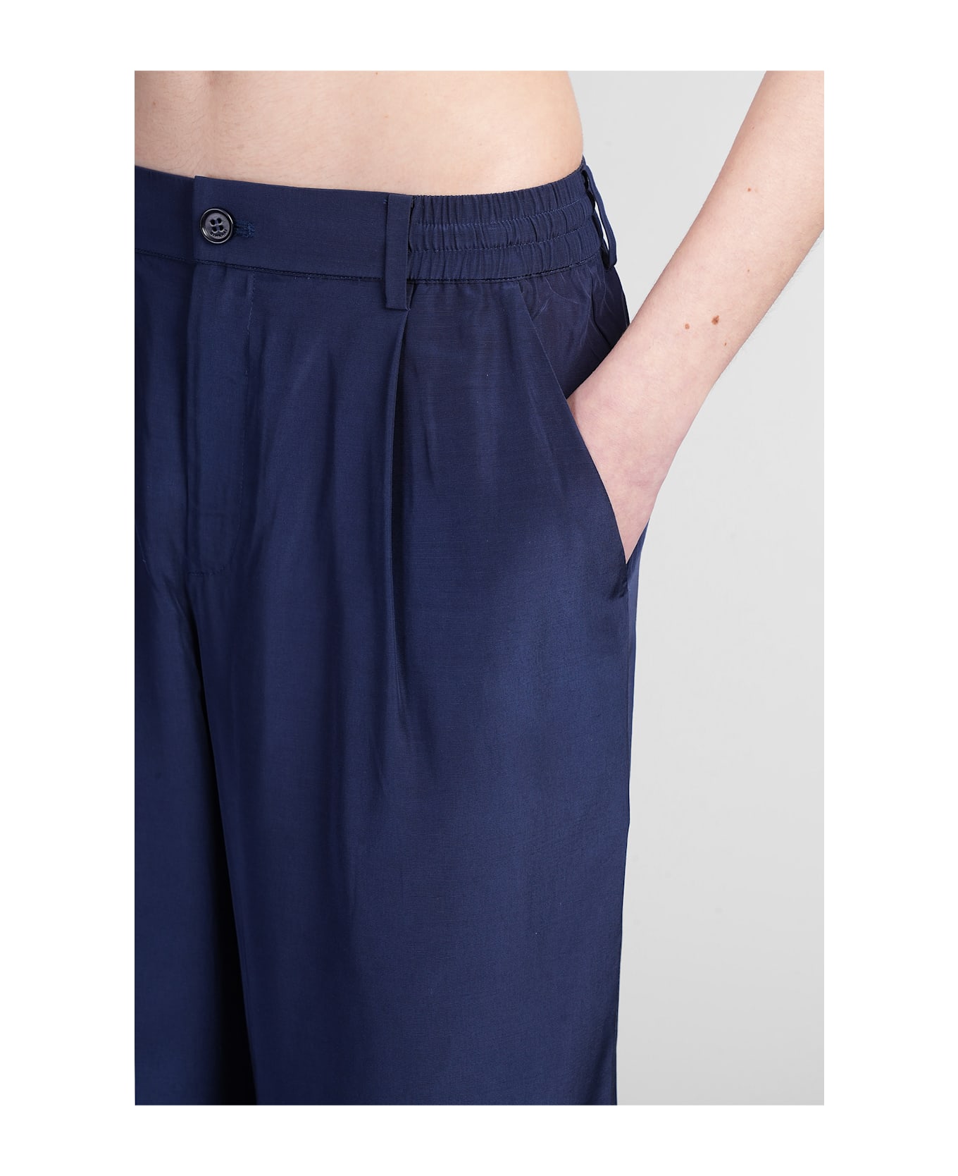 Simkhai Sydnie Pants In Blue Acetate - blue