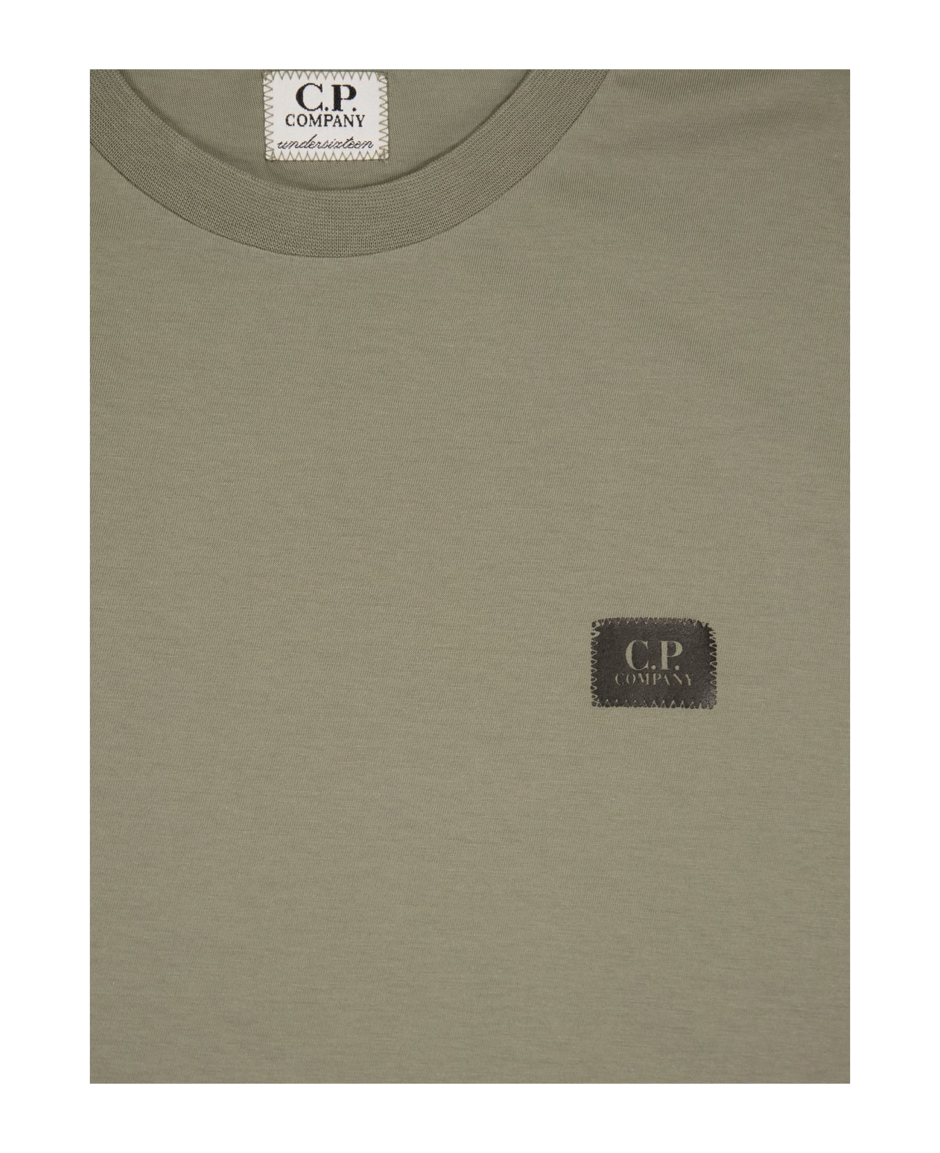 C.P. Company Crew-neck T-shirt With Logo - Green Tシャツ＆ポロシャツ