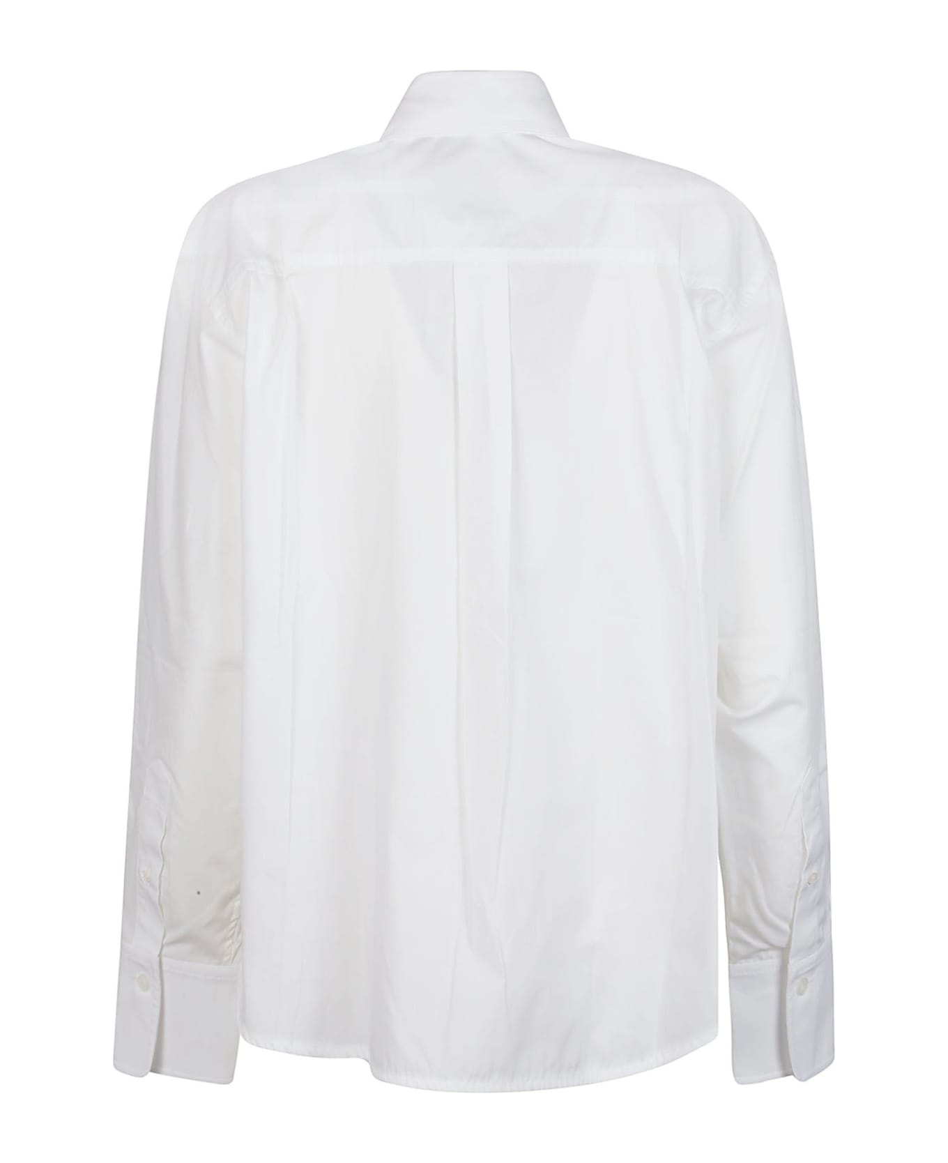 Victoria Beckham Cropped Long Sleeve Shirt - White シャツ
