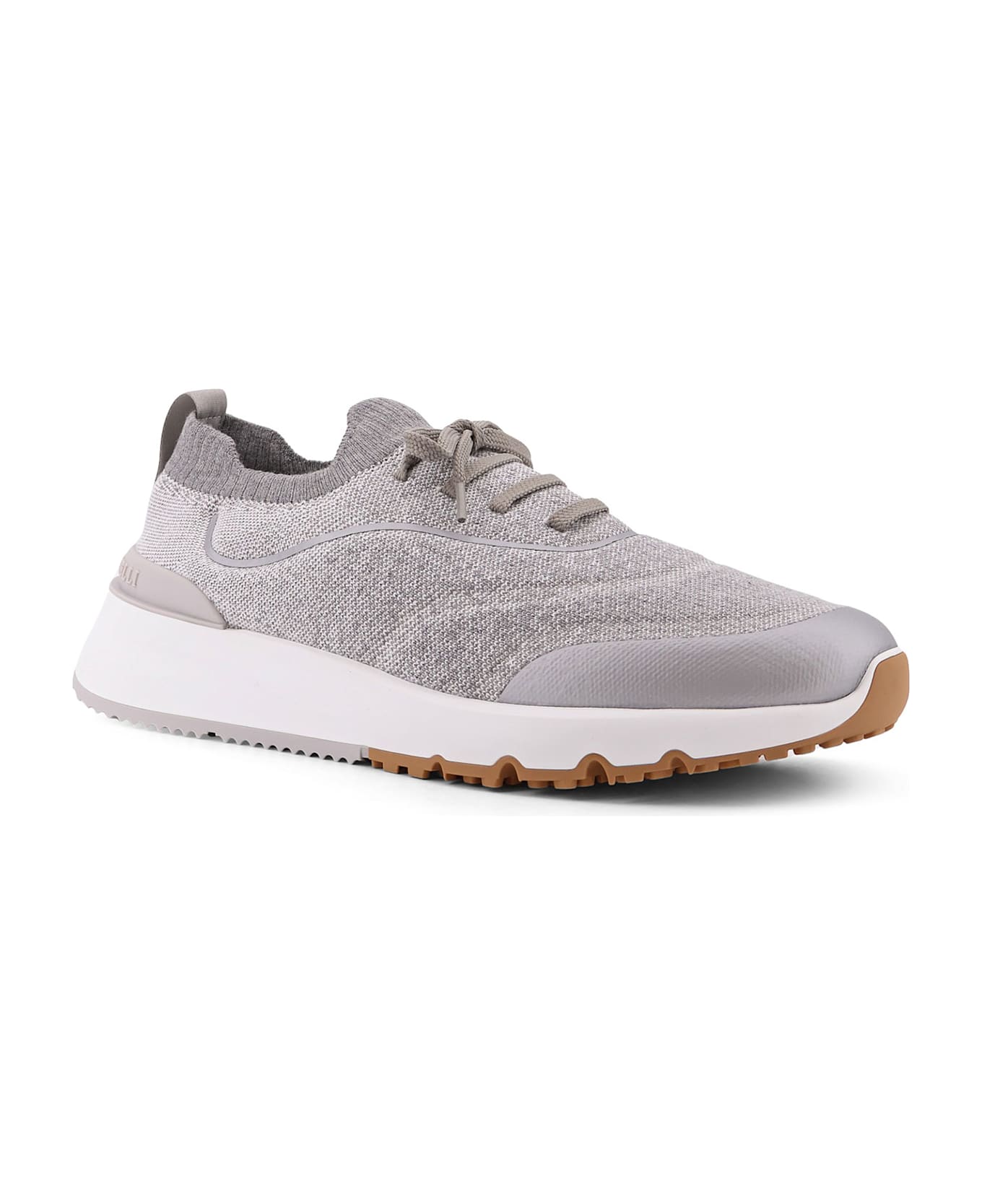 Brunello Cucinelli Knitted Runners - 9400 502 SILVER BIANCO/AMBRA/G