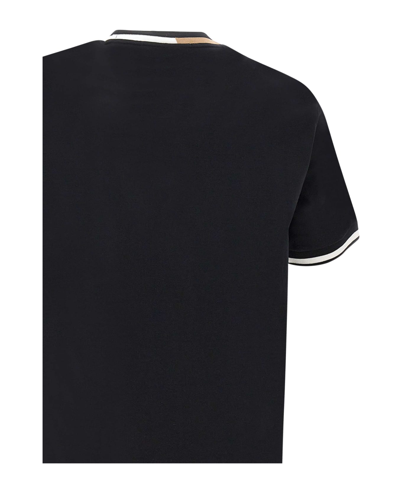 Hugo Boss "thompson" Mercerized Cotton T-shirt - BLACK シャツ