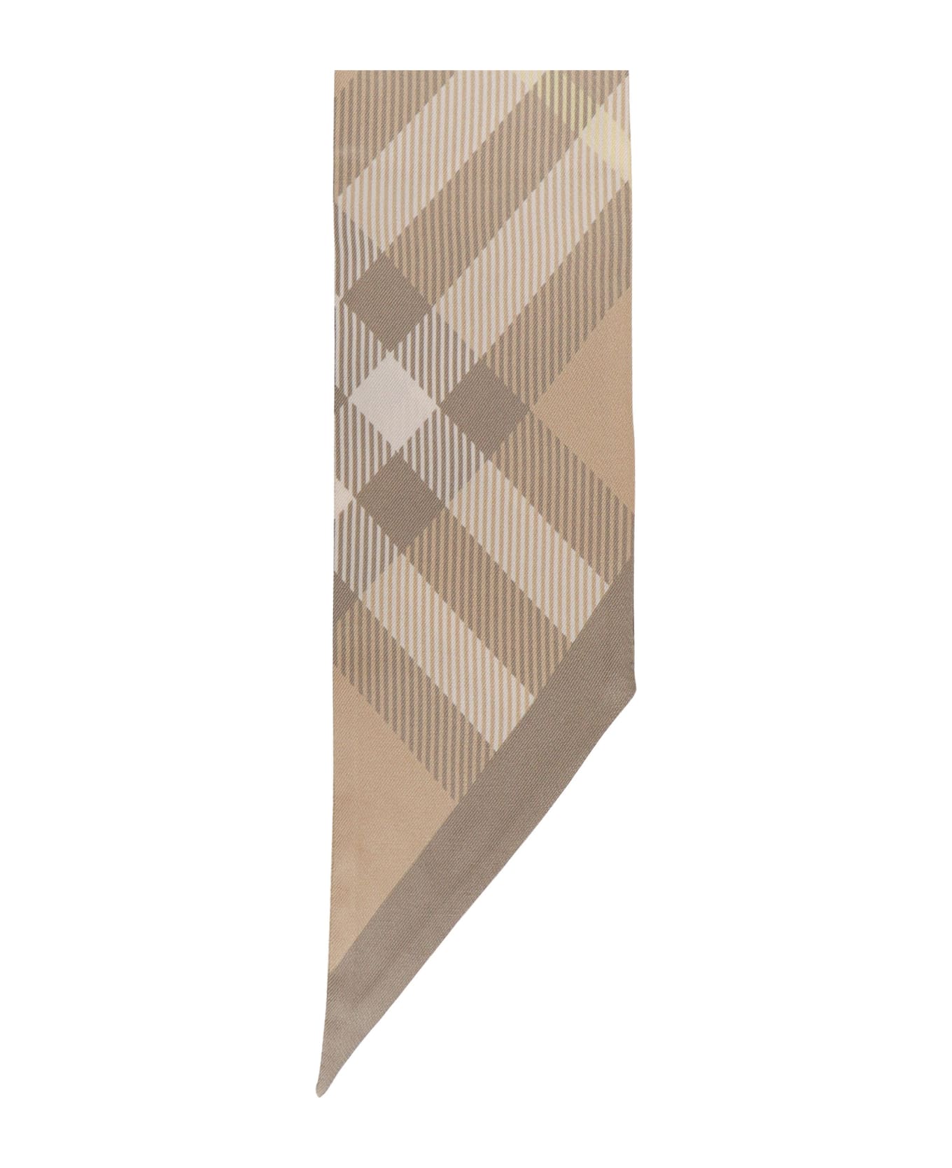 Burberry 'check' Thin Scarf - Beige