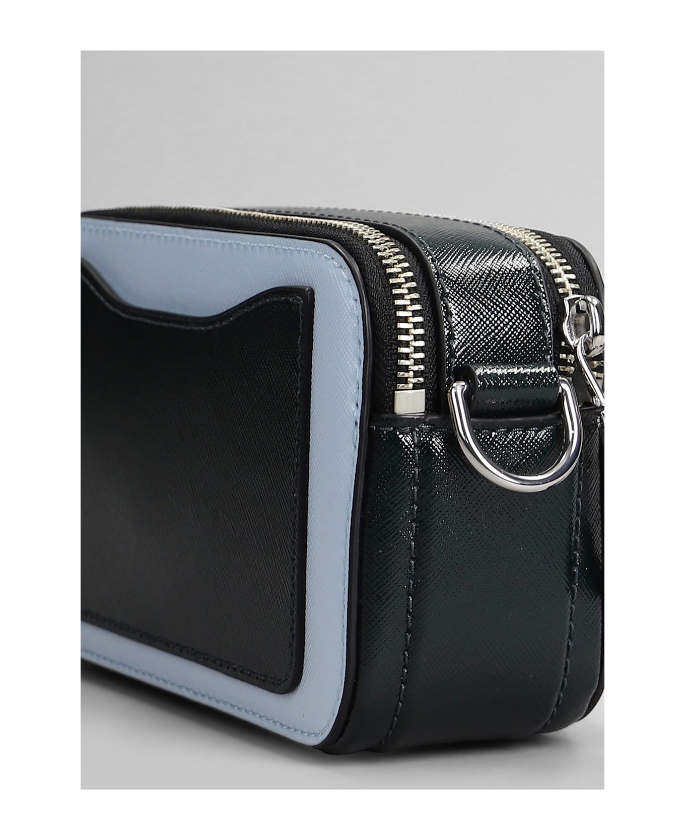 Marc Jacobs The Snapshot Shoulder Bag In Cyan Leather - cyan