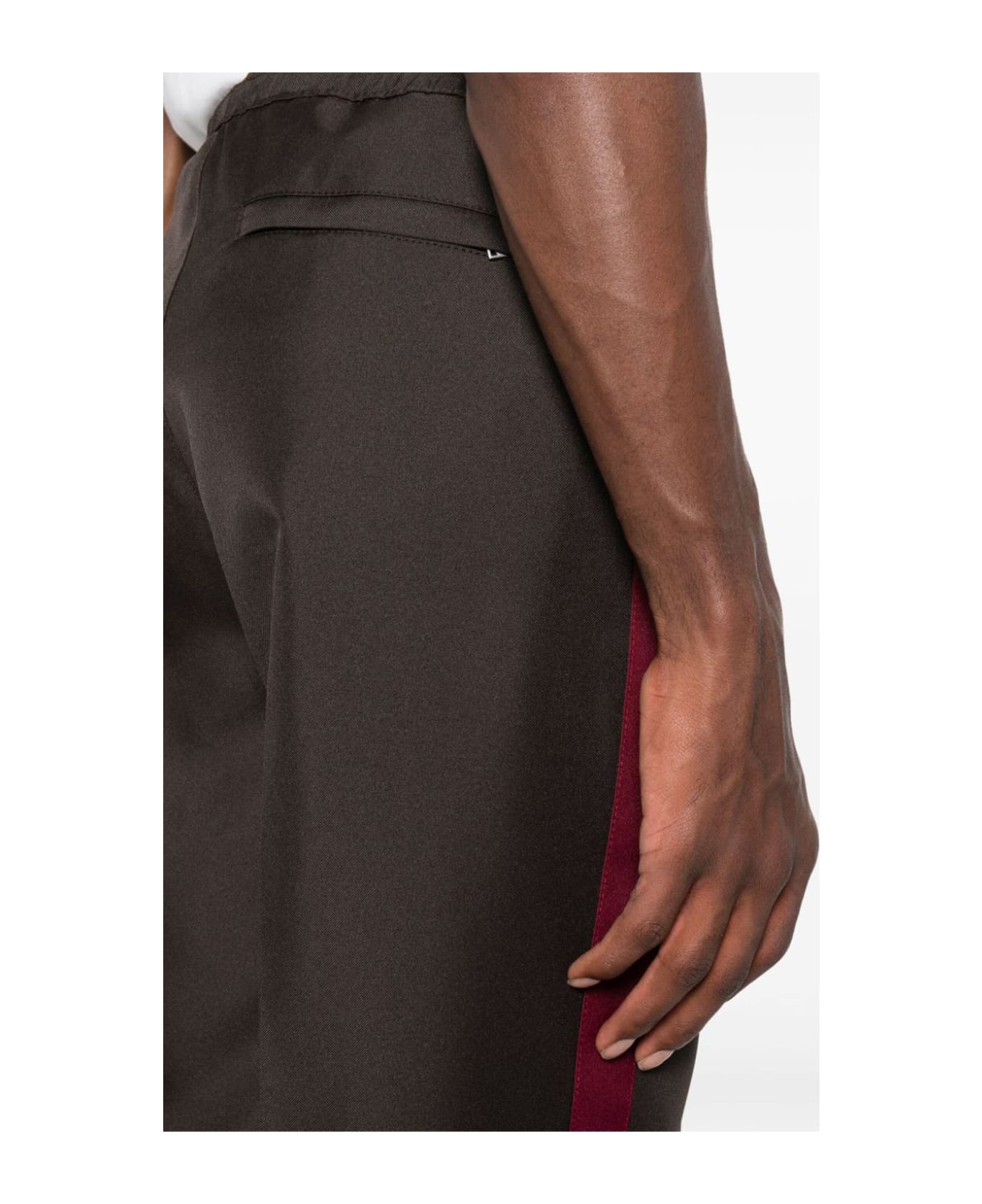 Lanvin Coffee Brown Cotton Blend Trousers - Expresso