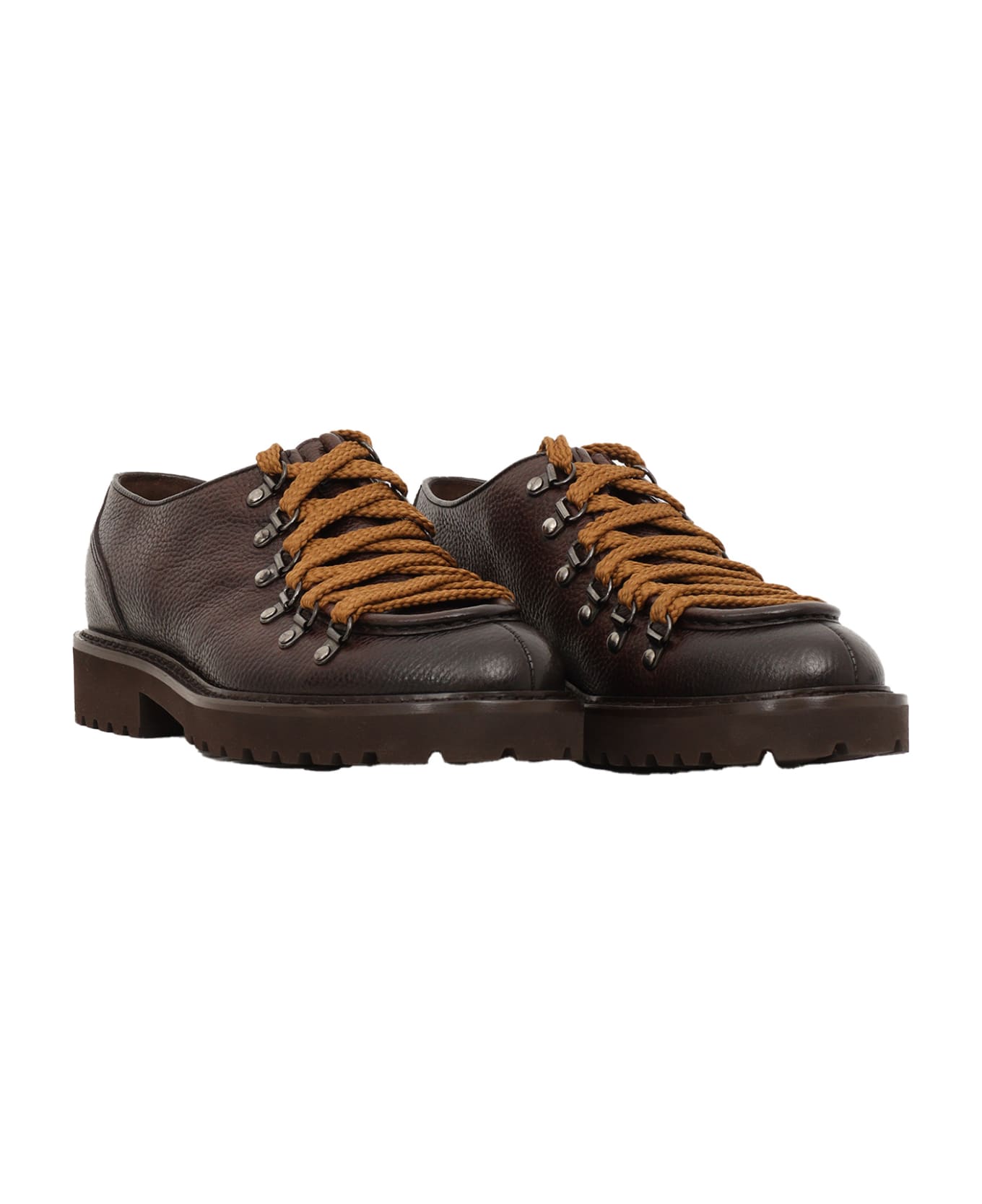 Doucal's Hooks Shoes (gm) Inca Brown+brown Sole - BROWN