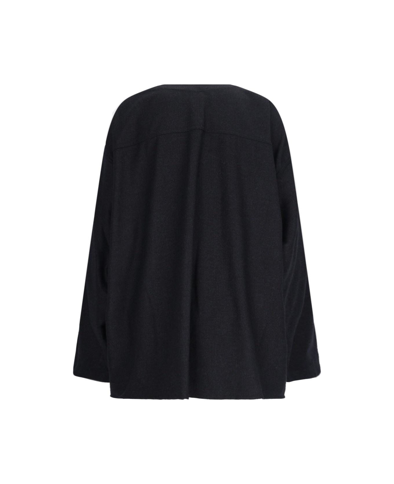 Lemaire Oversize Blouse - Anthracite / Grey