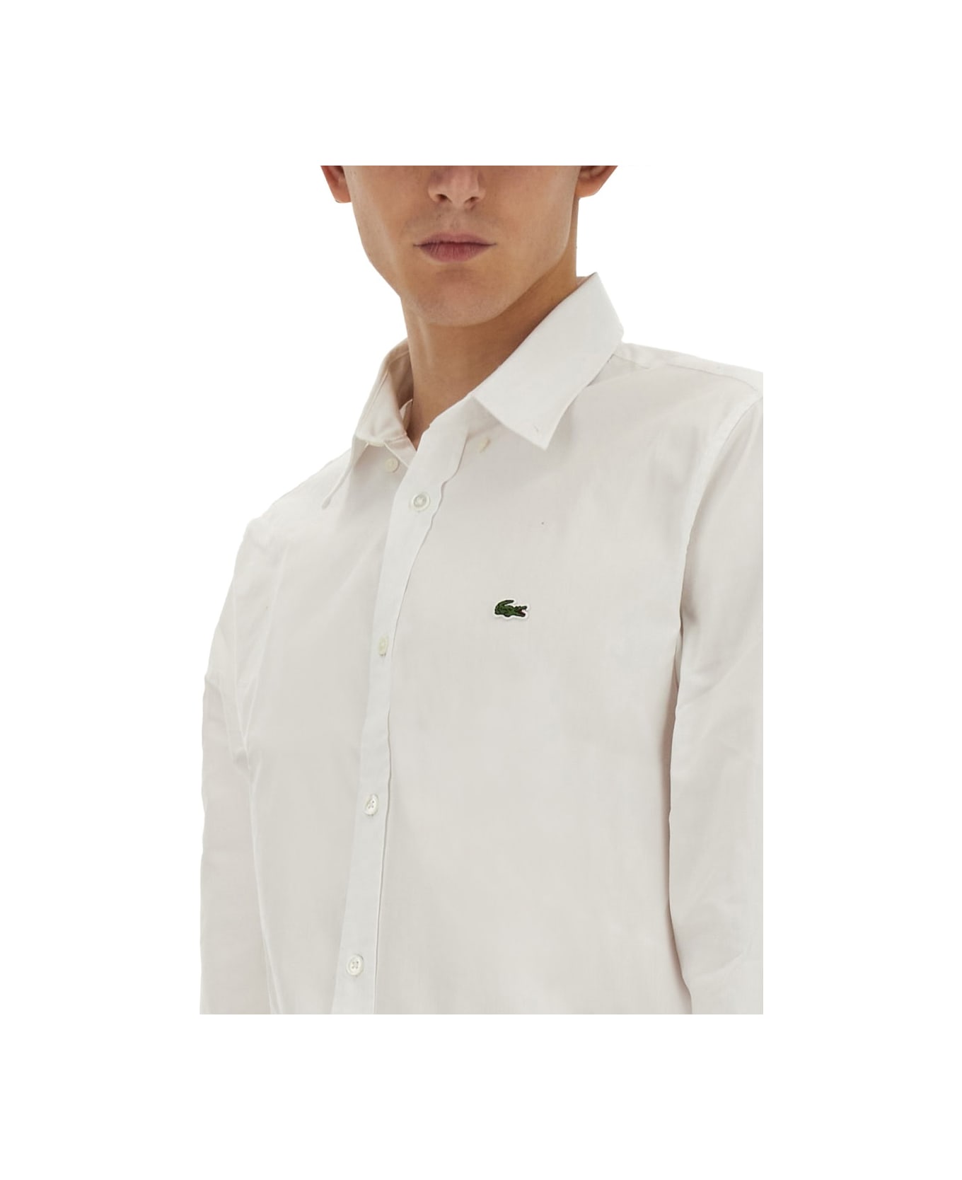 Lacoste Shirt With Logo - Bianco
