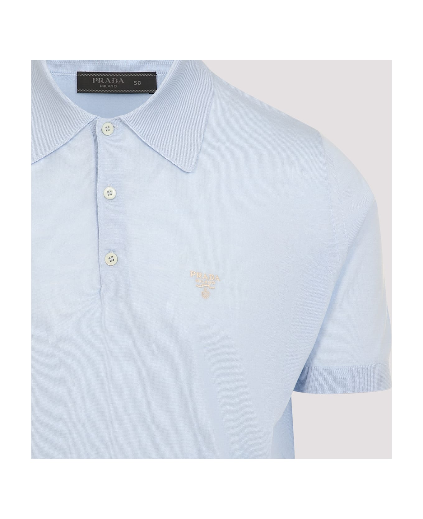 Prada Virgin Wool Polo - Cielo