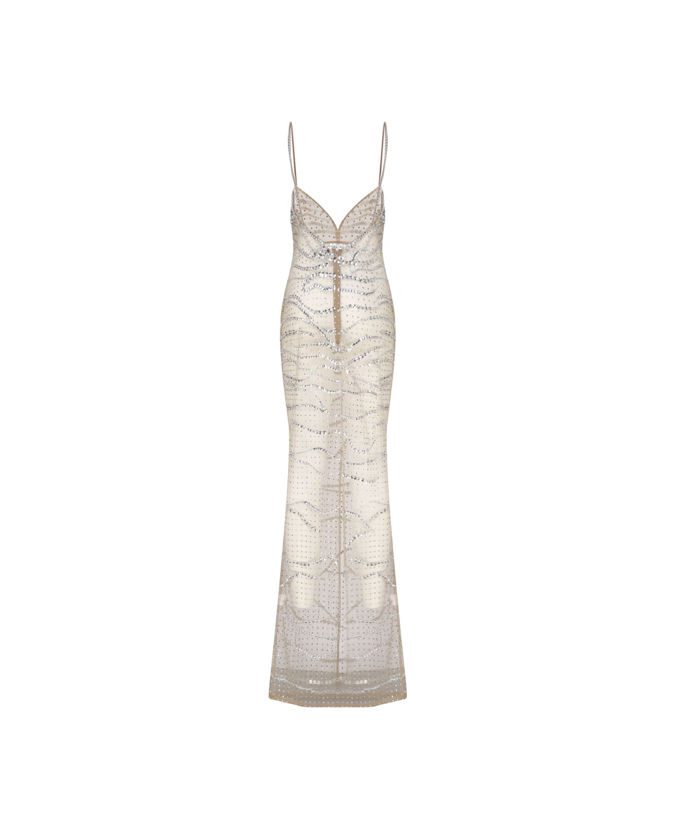 retrofete Jewel Dress In Nylon - Tannin/silver ワンピース＆ドレス
