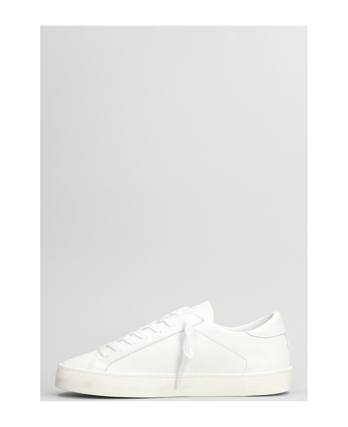 D.A.T.E. Hill Low Sneakers In White Leather - white