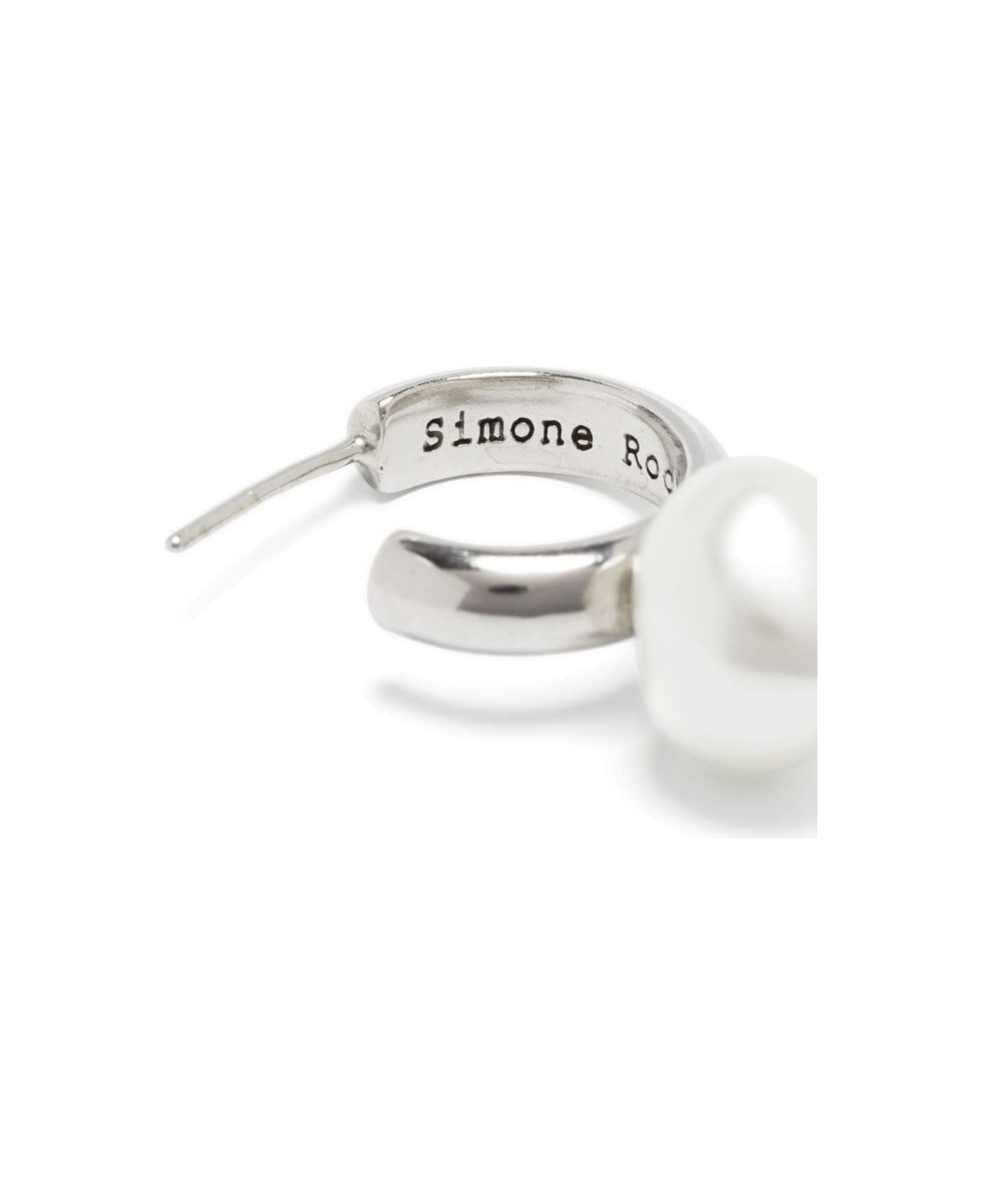 Simone Rocha Mini Heart Hoop Earring - Pearl