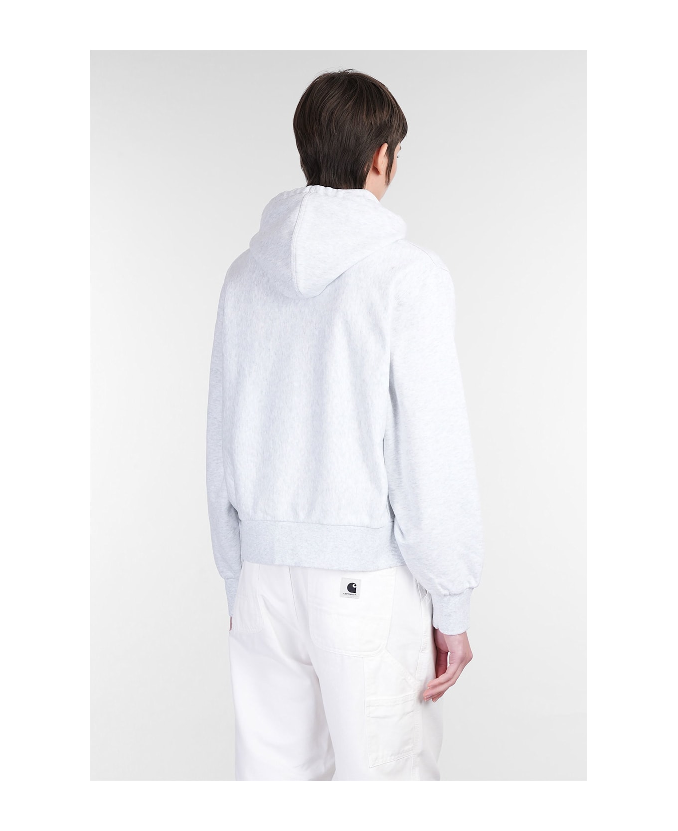 Carhartt Hd American Script Sweatshirt In Grey Cotton - grey