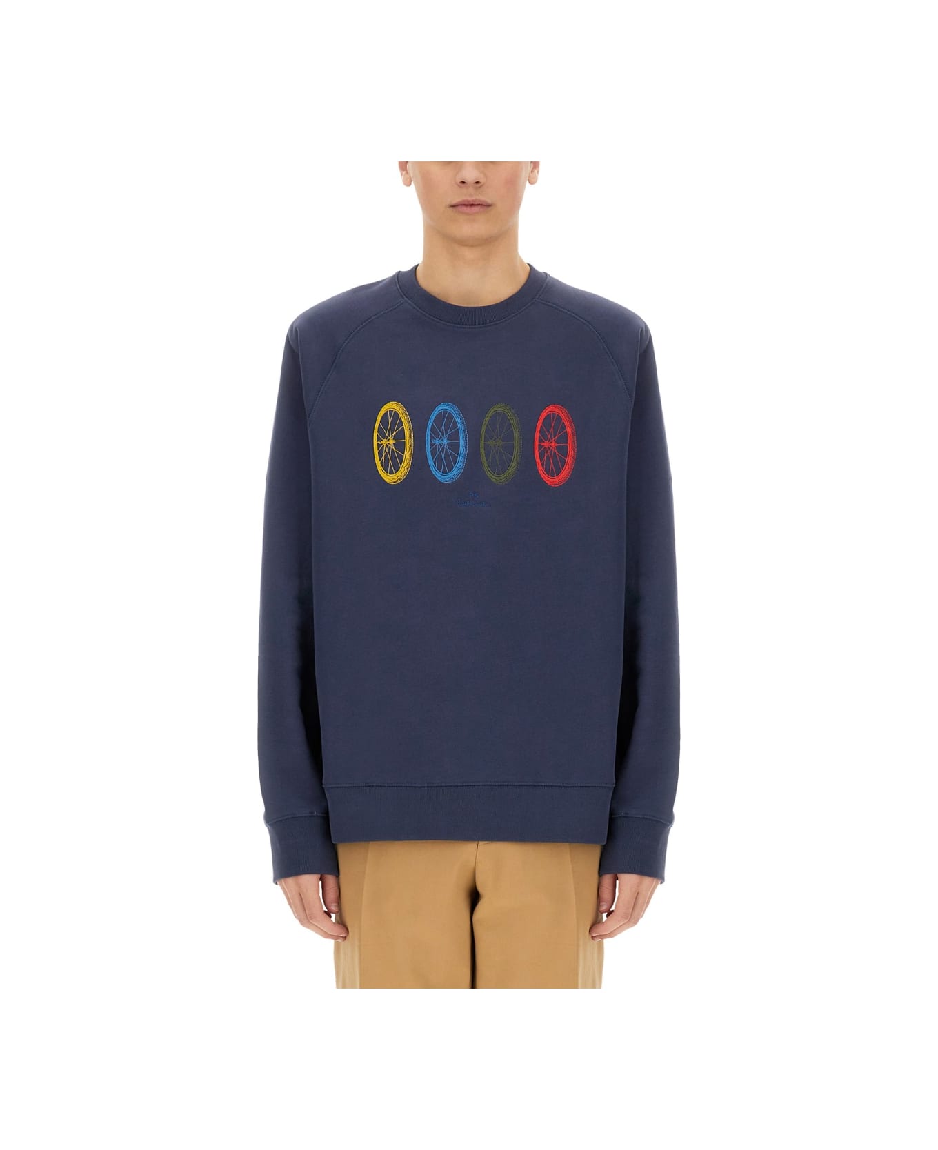 PS by Paul Smith "bike Wheel" Sweatshirt - BLUE