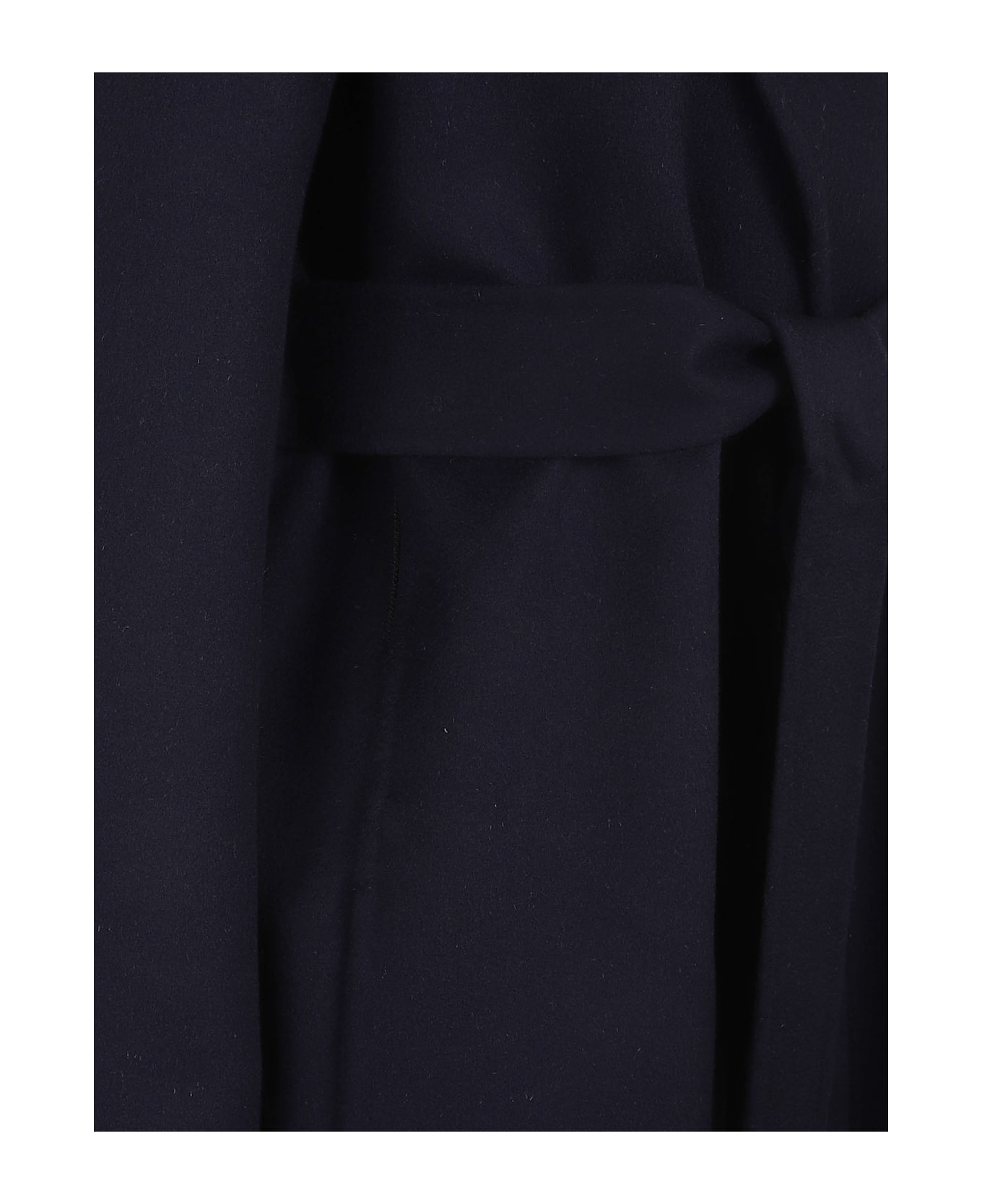 Stella McCartney Double Face Wrap Coat - Ink