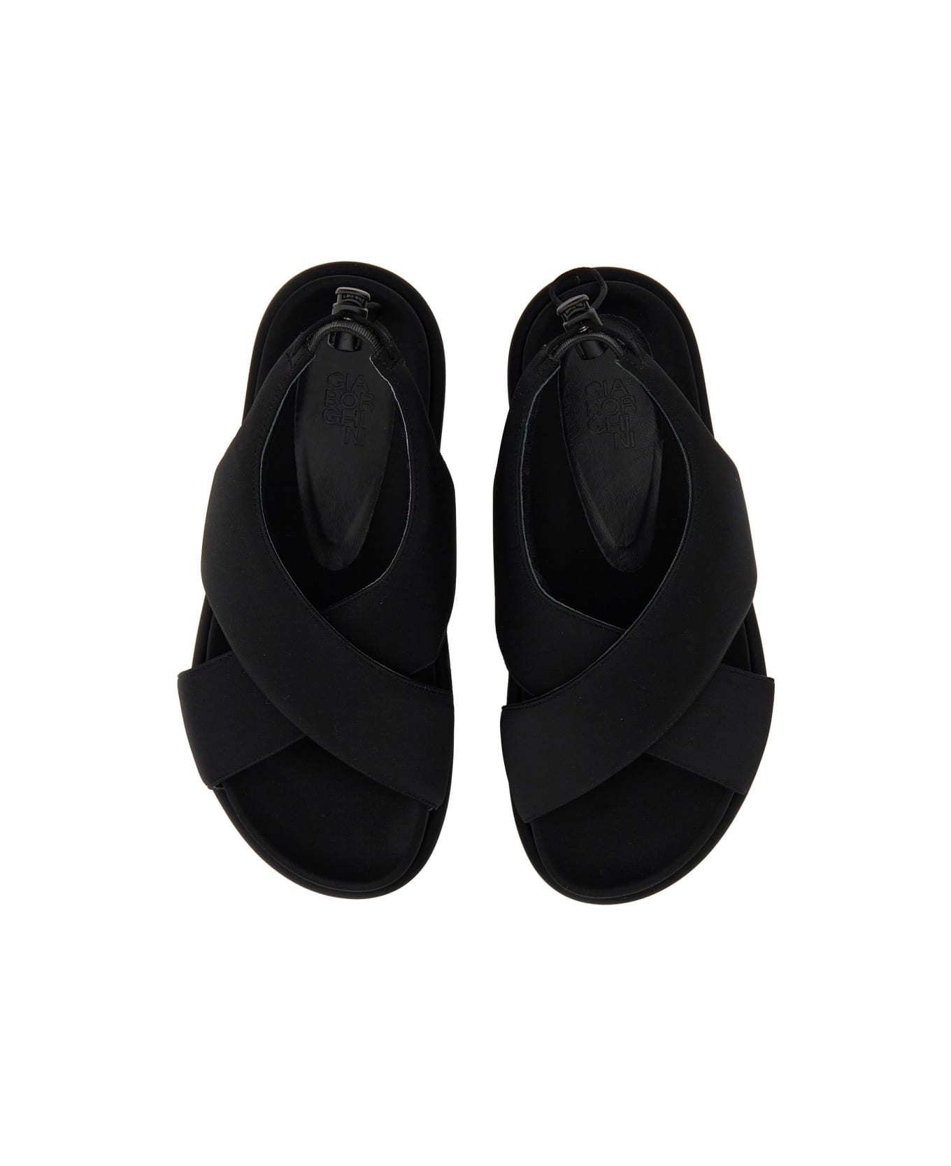 GIA BORGHINI Chunky Sandal. - BLACK