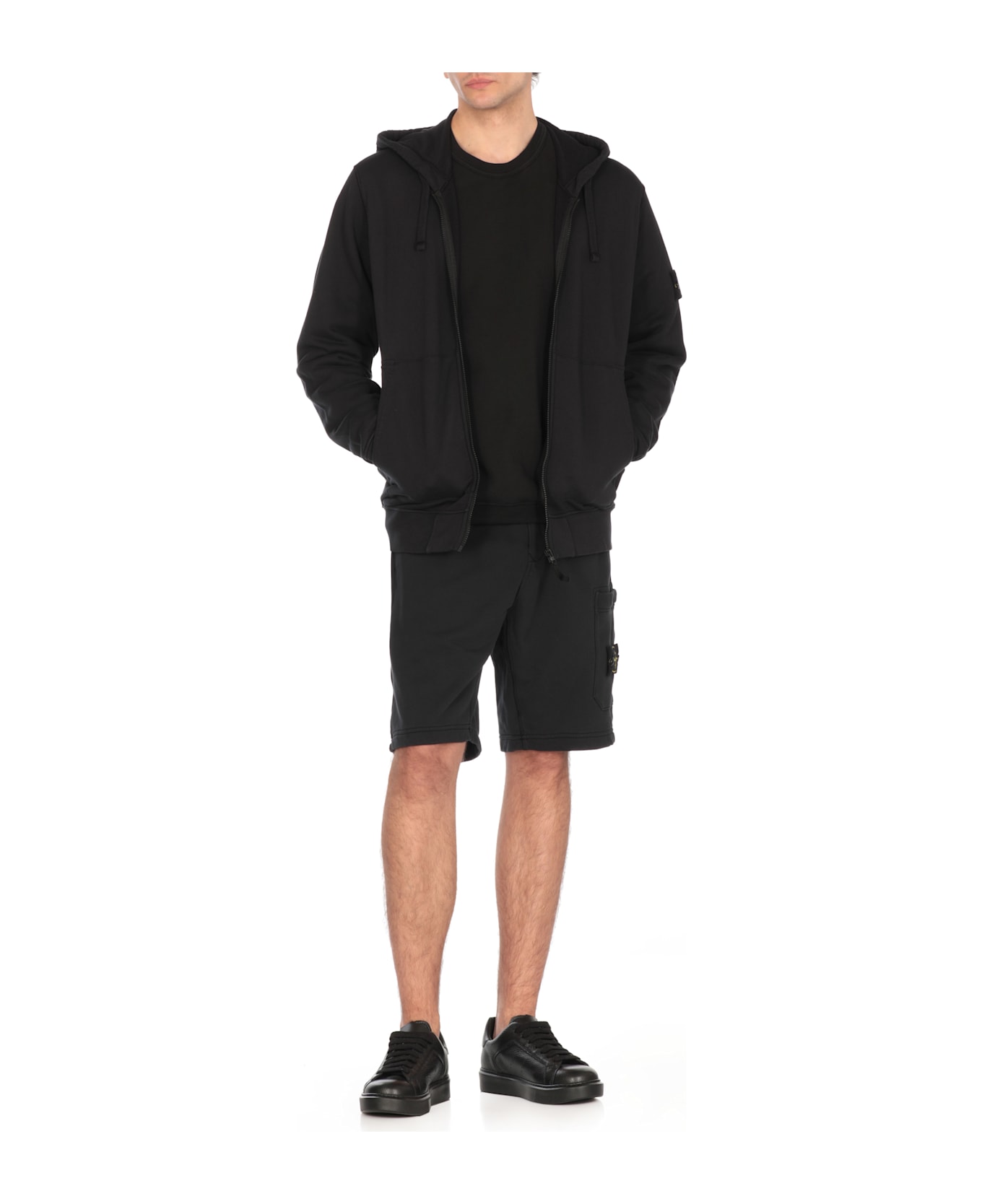 Stone Island Sweatshirt With Logo - Nero