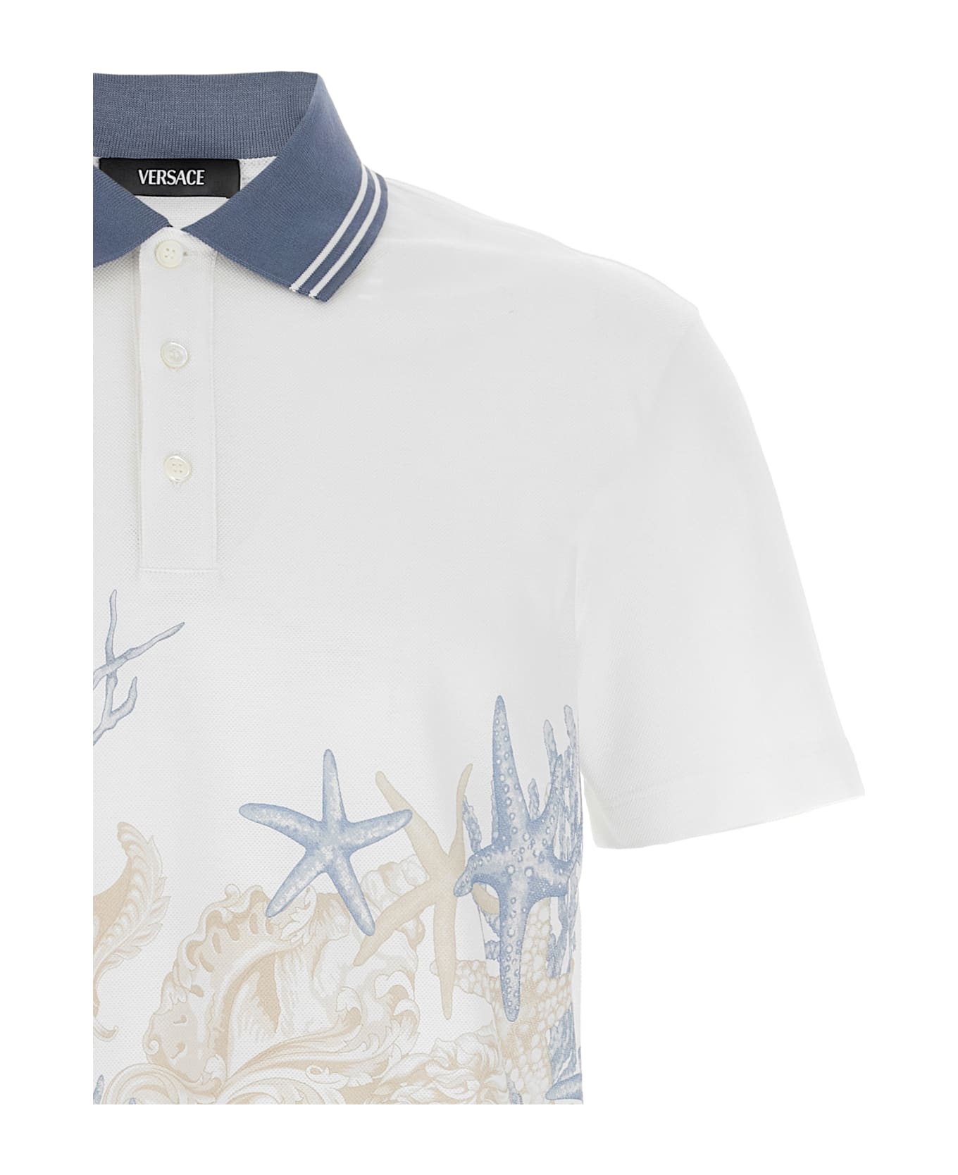 Versace 'barrocco Sea' Polo Shirt - Multicolor