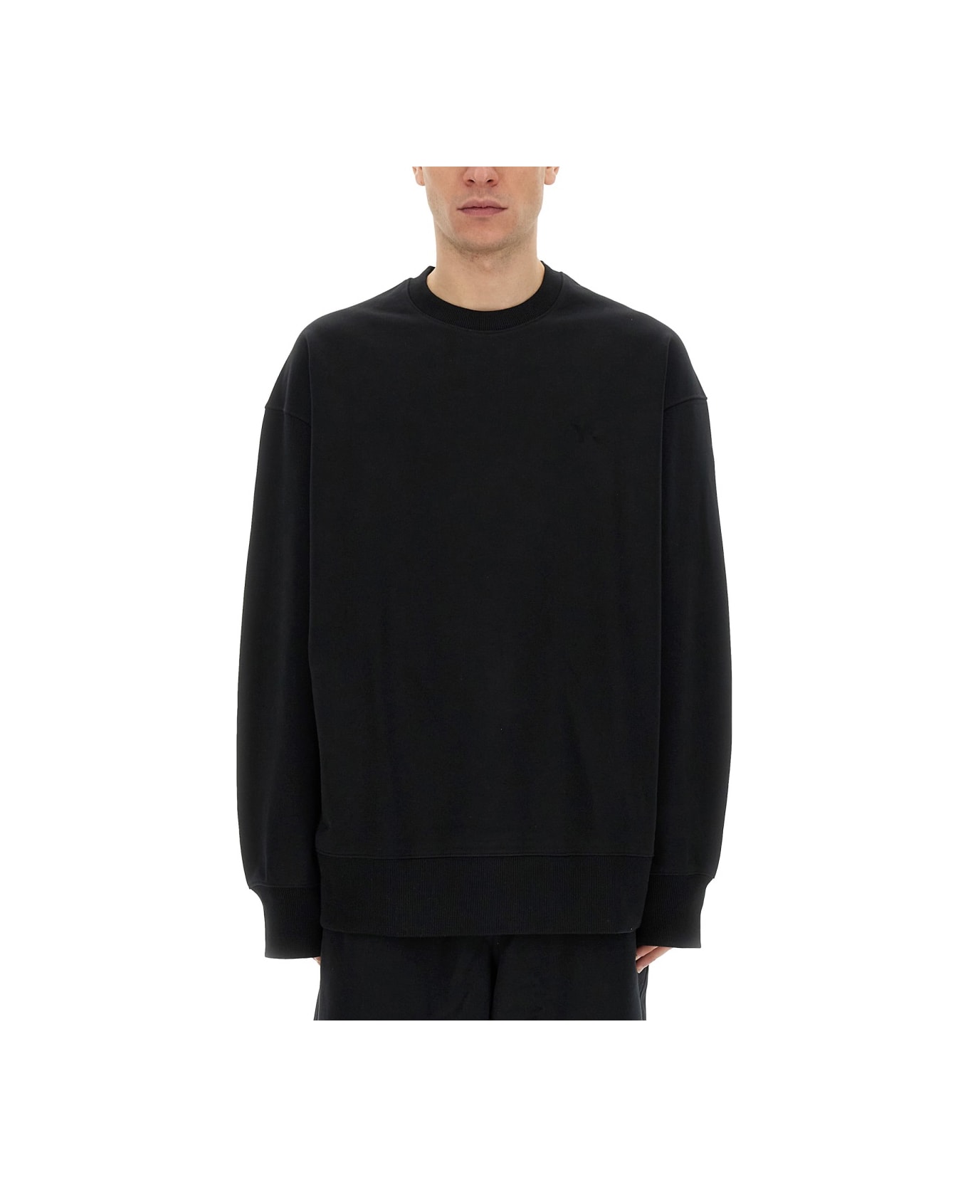 Y-3 Cotton Sweatshirt - BLACK