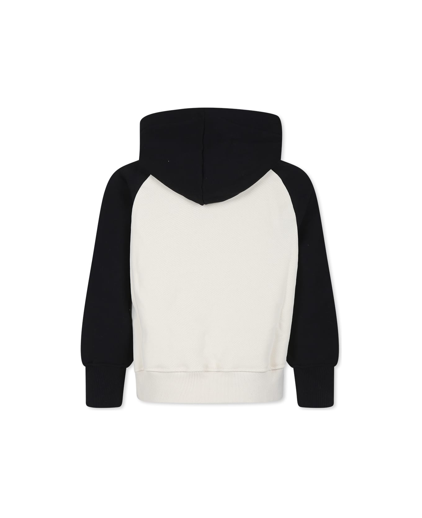 MSGM Ivory Sweatshirt For Boy With Logo - Crema