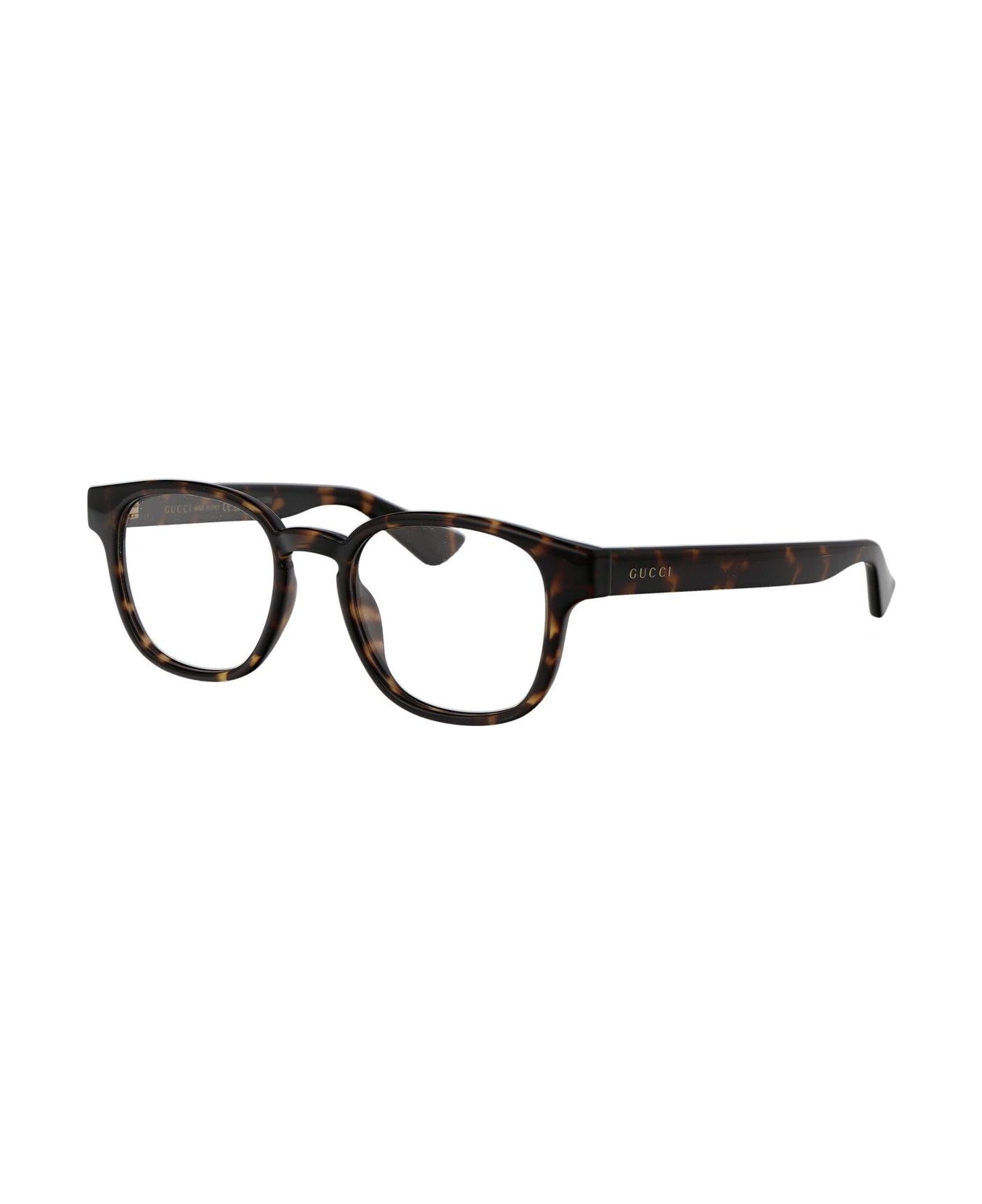 Gucci Eyewear Square Frame Glasses - HAVANA-HAVANA-TRANSPARENT