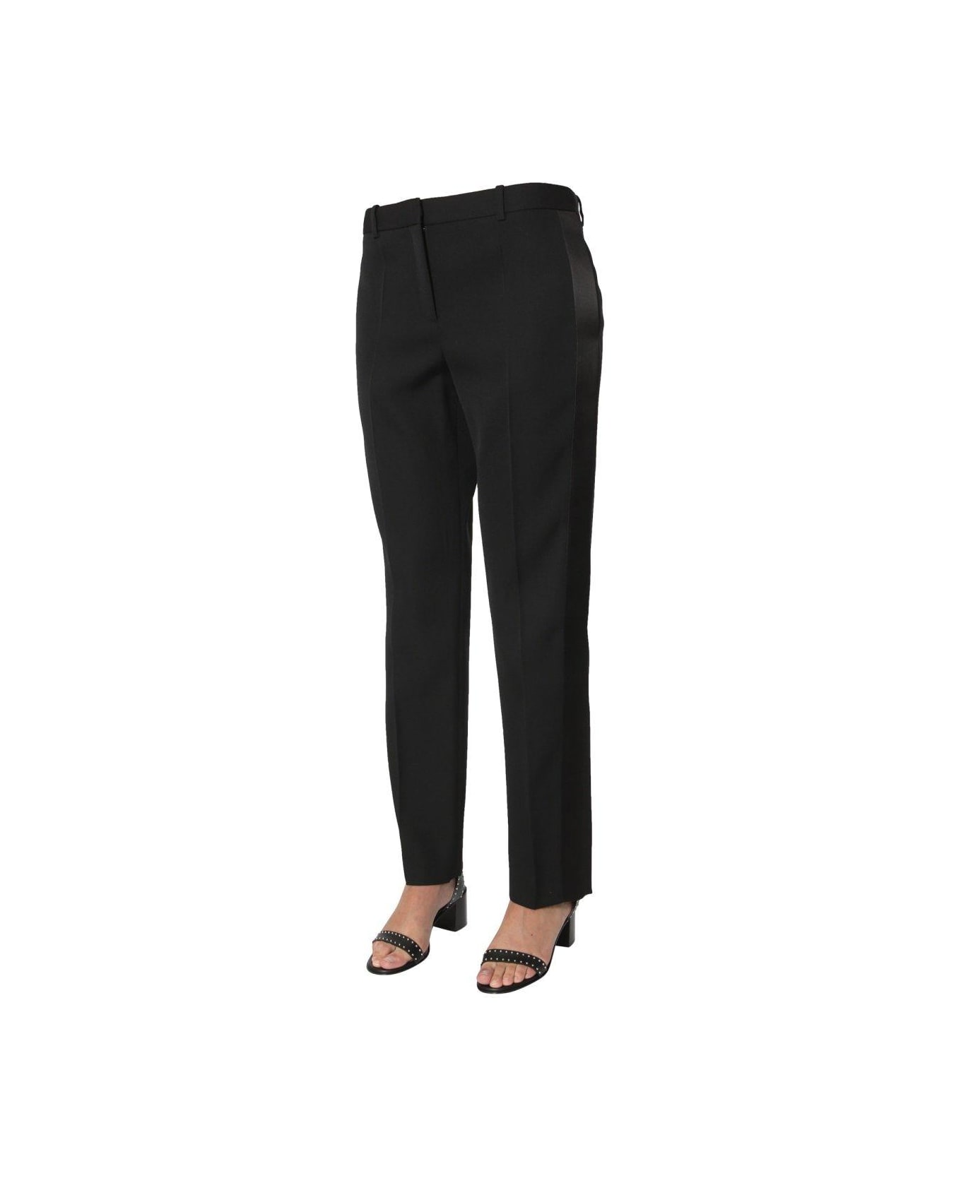 Givenchy Contrasting Trim Tuxedo Trousers - BLACK