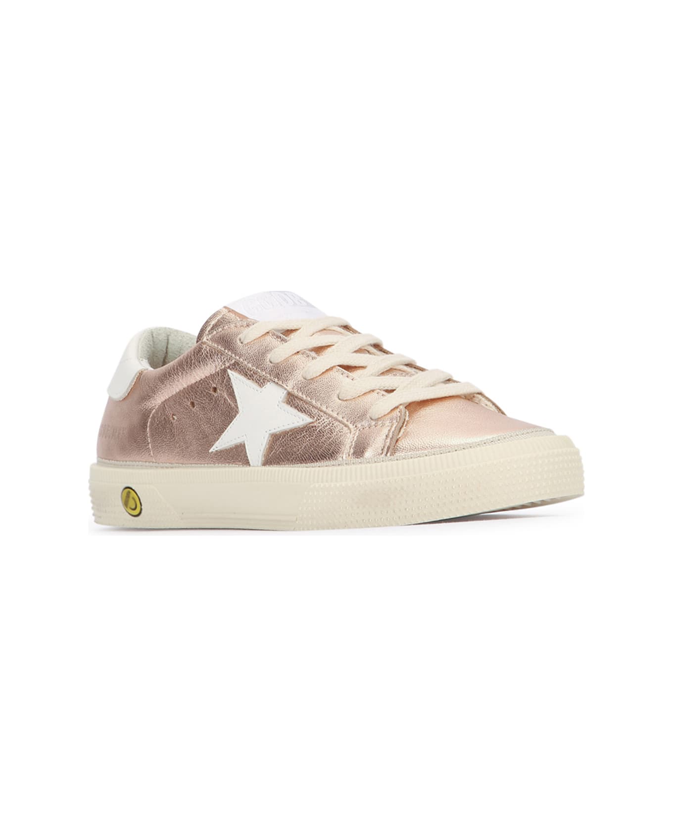 Golden Goose May Laminated Upper Leath - RAME/WHITE