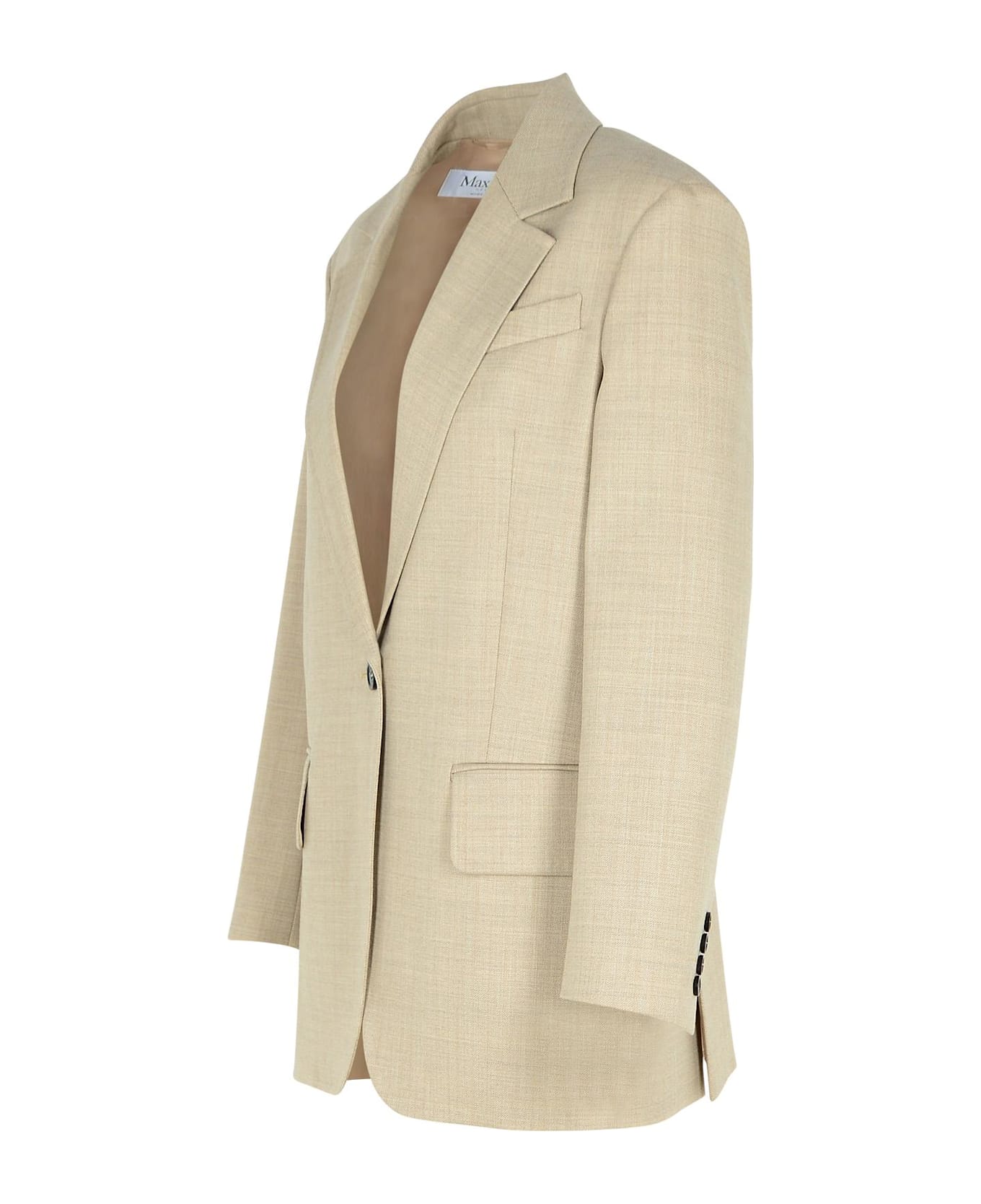 Max Mara 'rosi' Beige Virgin Wool Blazer - Beige ジャケット