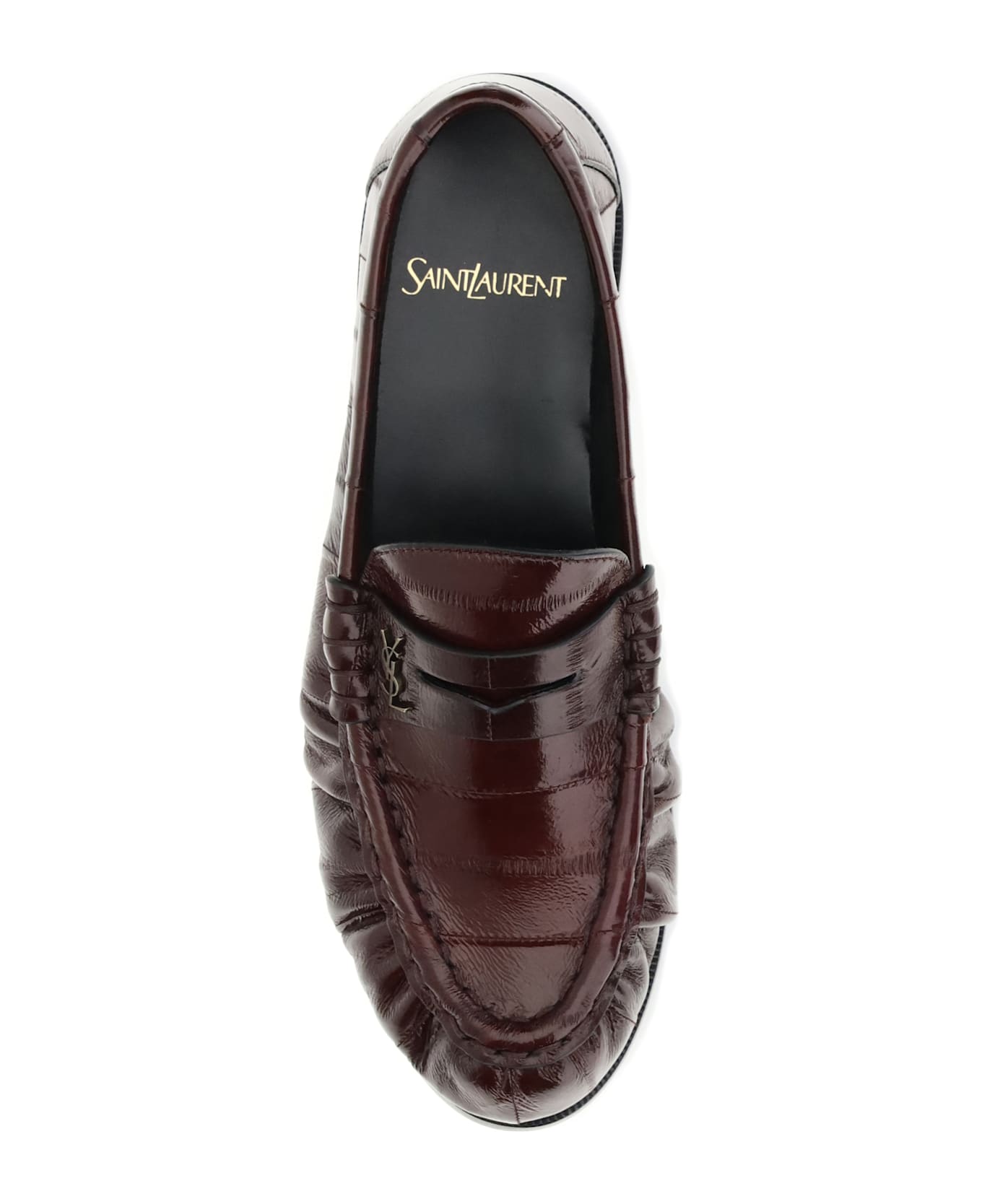 Saint Laurent Flexible Patent Eel Le Loafer Loafers