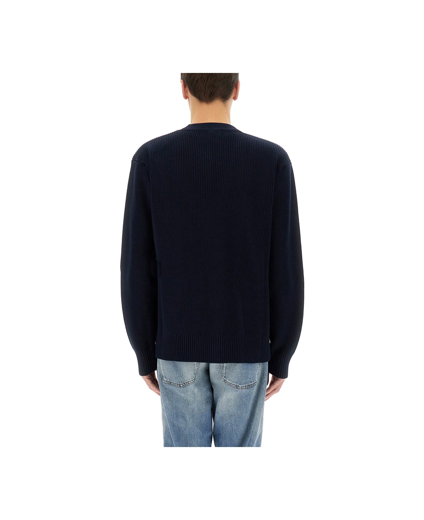 Lardini Organic Cotton Cardigan - BLUE