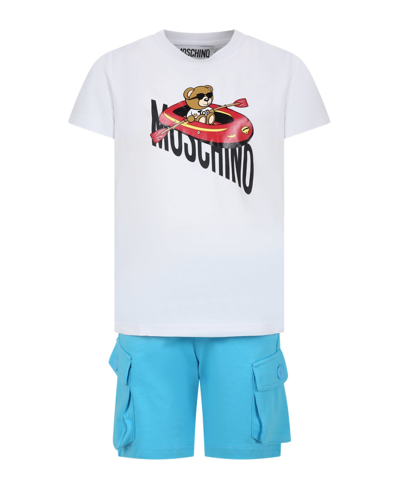 Moschino Multicolored Set For Boy With Teddy Bear - Multicolor