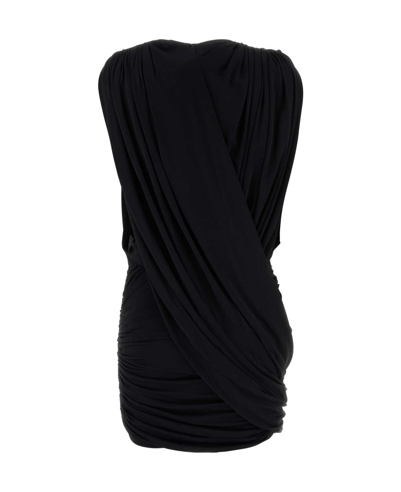 Magda Butrym Black Stretch Crepe Mini Dress - BLACK