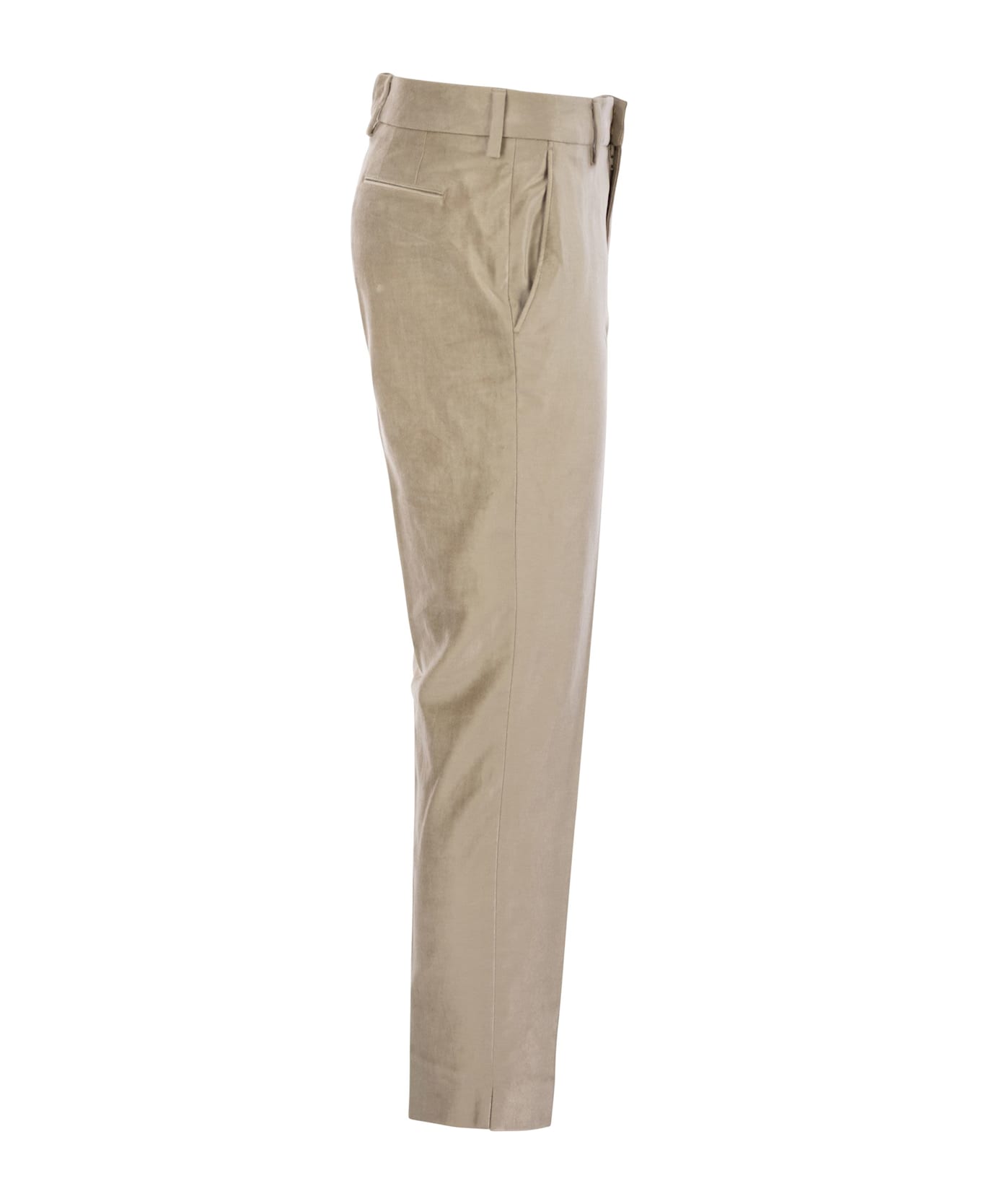 PT Torino New York - Velvet Trousers - Ivory