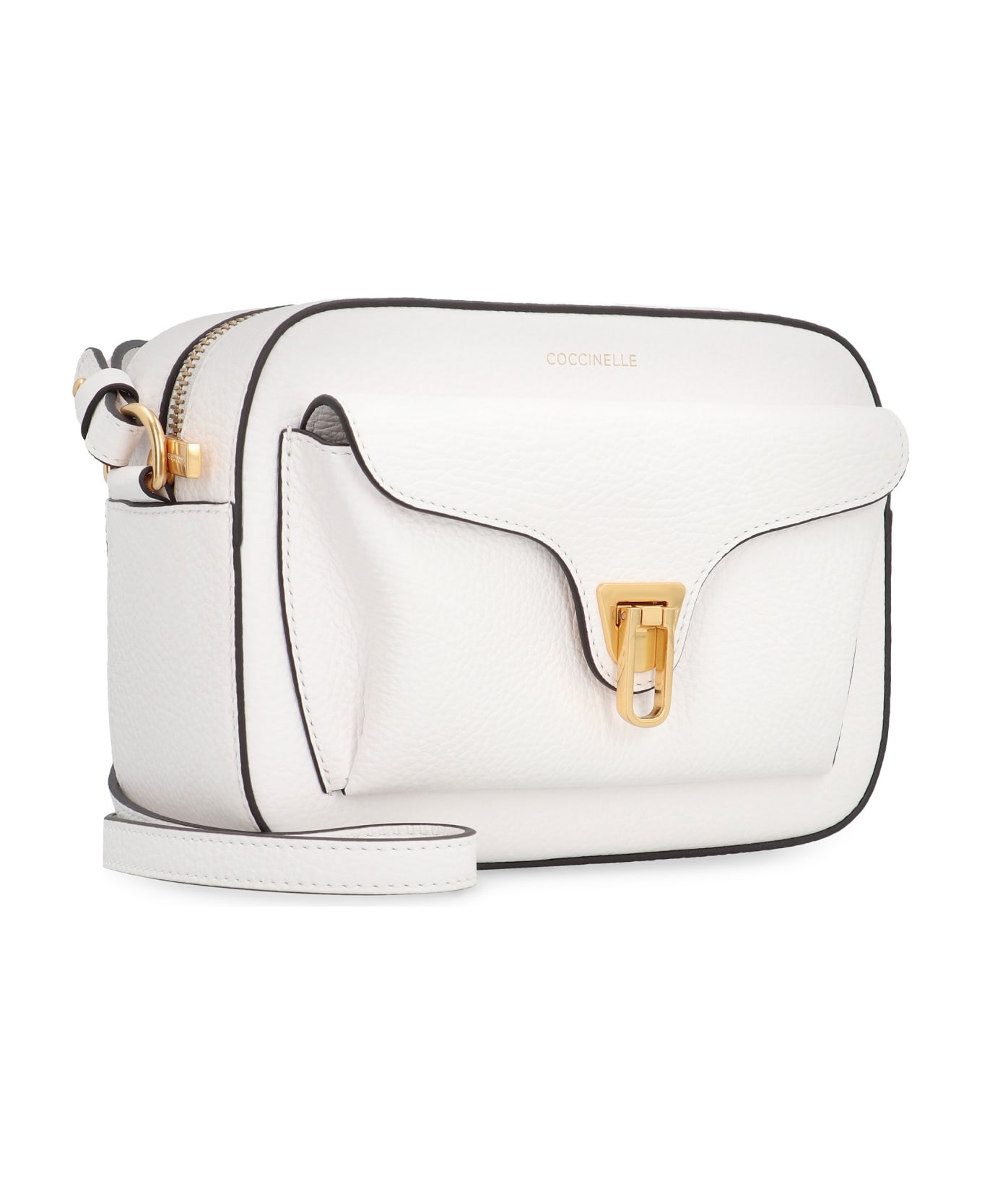 Coccinelle Beat Soft Leather Crossbody Bag - White ショルダーバッグ
