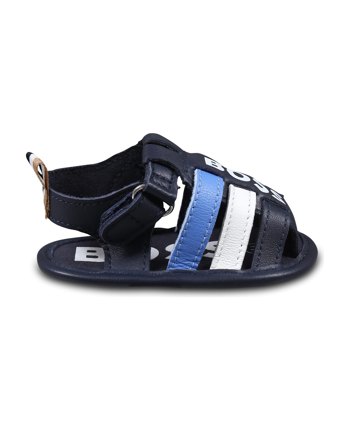 Hugo Boss Blue Sandals For Baby Boy With Logo - Blue