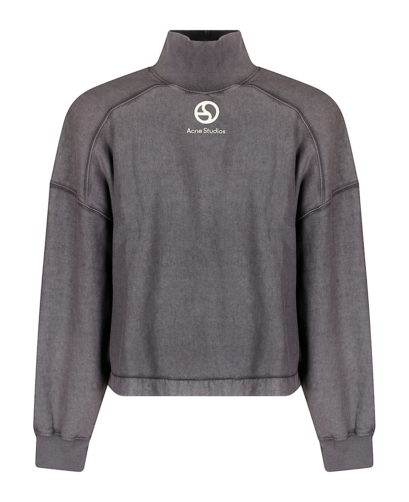 Acne Studios Faded Black Logo Turtleneck - FADED BLACK